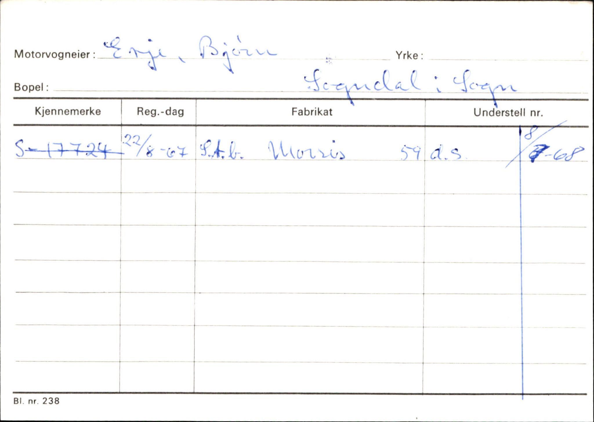 Statens vegvesen, Sogn og Fjordane vegkontor, AV/SAB-A-5301/4/F/L0124: Eigarregister Sogndal A-U, 1945-1975, p. 449