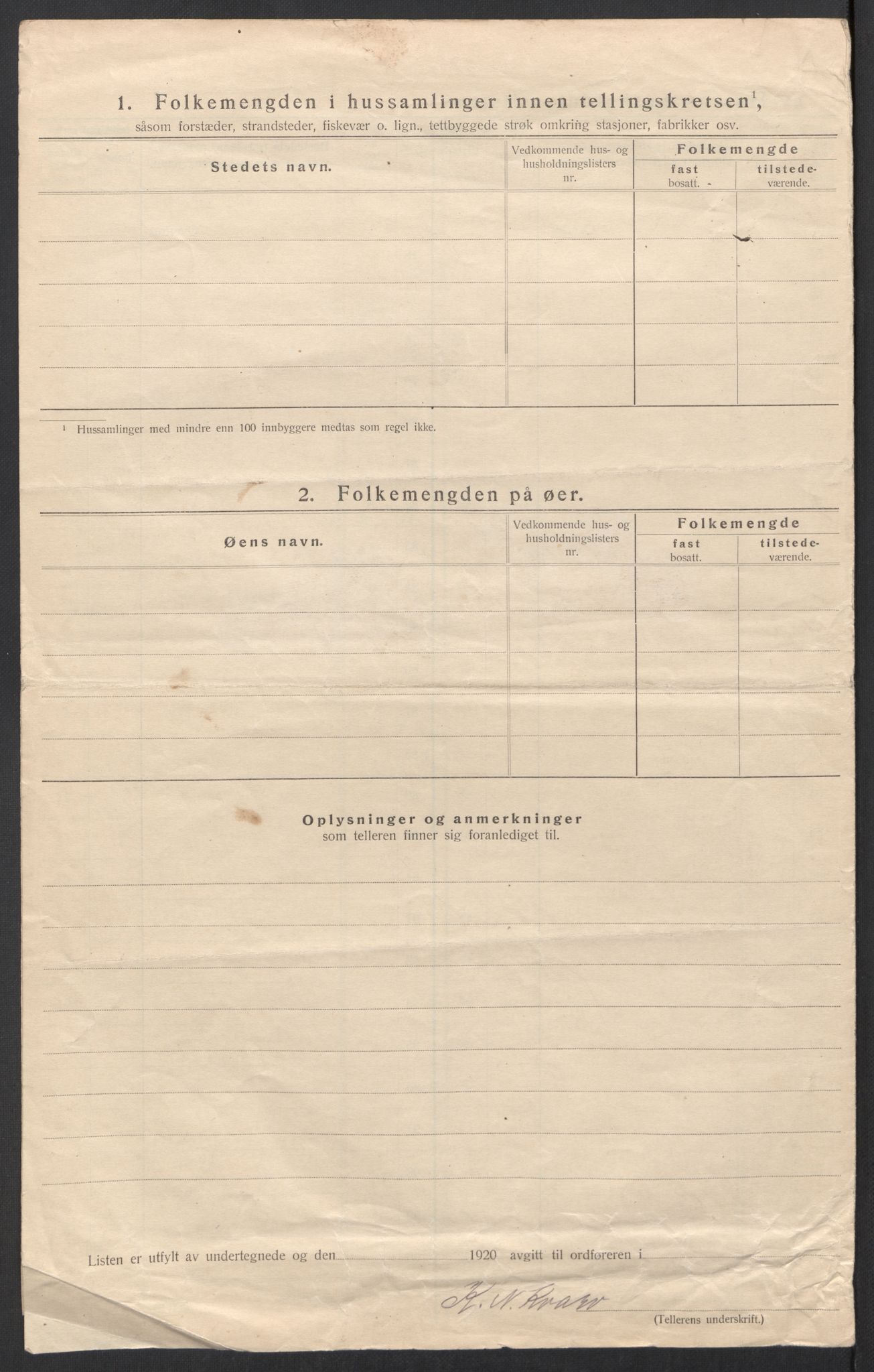 SAT, 1920 census for Skjerstad, 1920, p. 18