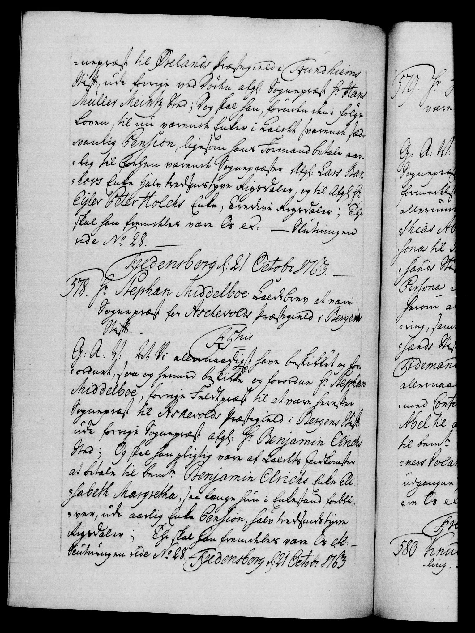 Danske Kanselli 1572-1799, RA/EA-3023/F/Fc/Fca/Fcaa/L0042: Norske registre, 1763-1766, p. 203b