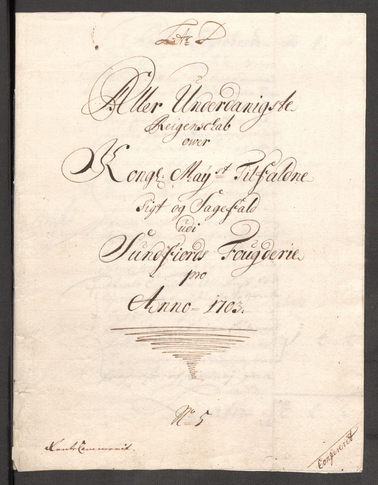 Rentekammeret inntil 1814, Reviderte regnskaper, Fogderegnskap, AV/RA-EA-4092/R53/L3427: Fogderegnskap Sunn- og Nordfjord, 1703, p. 125