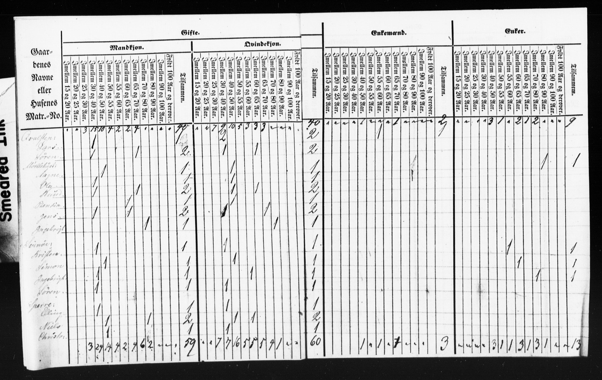 SAT, Census 1855 for Borgund, 1855, p. 65