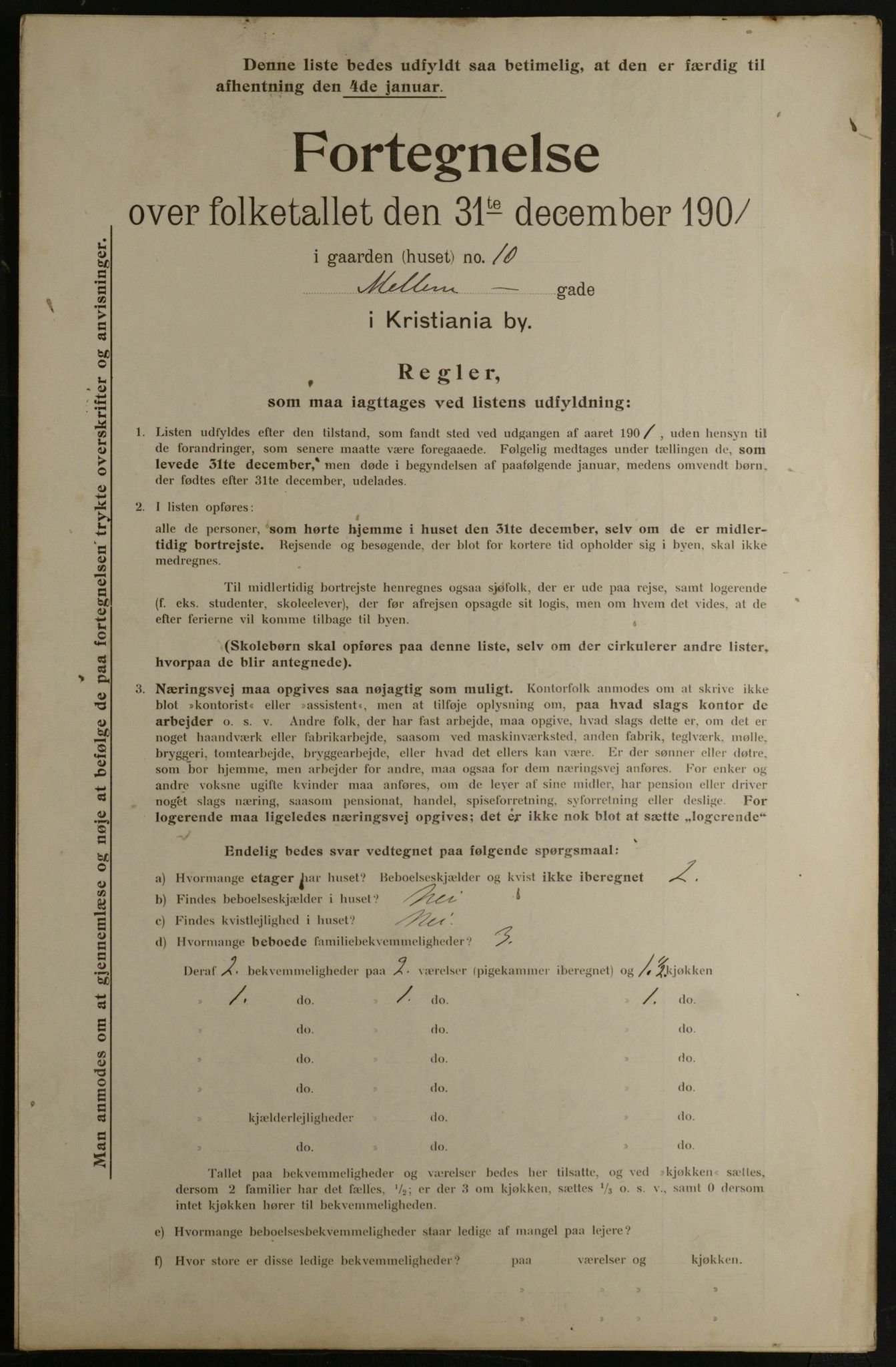 OBA, Municipal Census 1901 for Kristiania, 1901, p. 10024