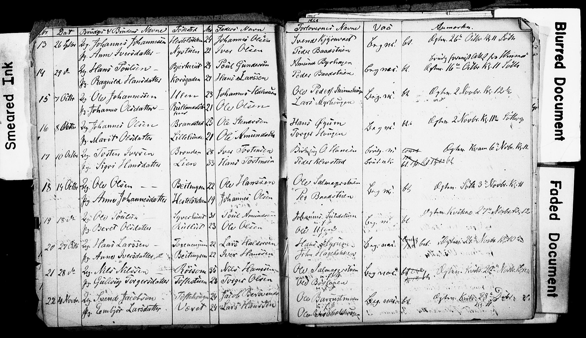 Nord-Fron prestekontor, AV/SAH-PREST-080/H/Ha: Parish register draft no. -, 1865-1872