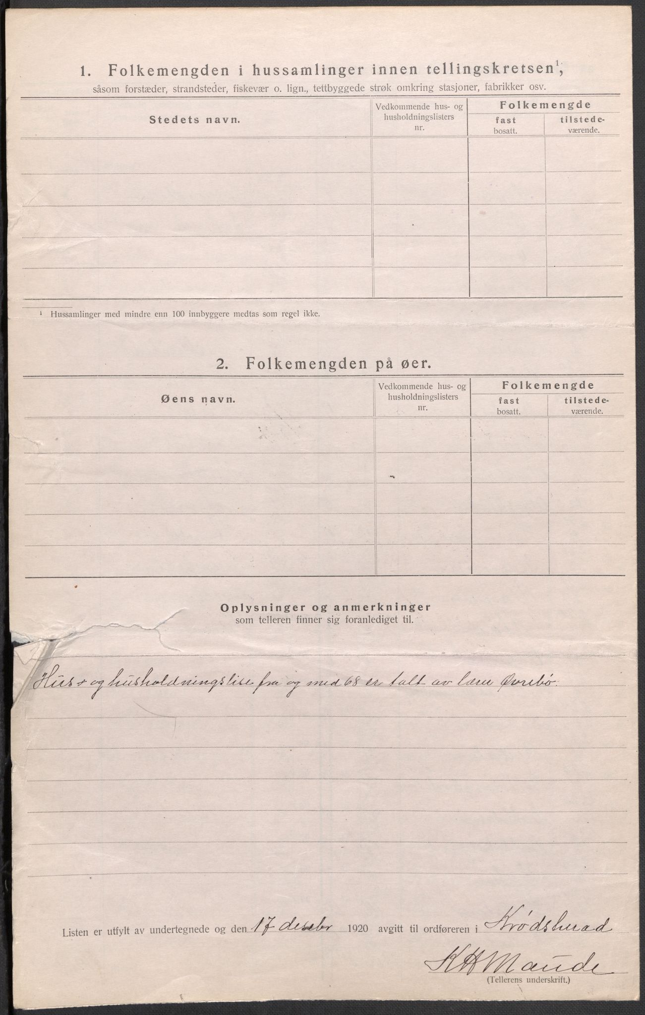 SAKO, 1920 census for Krødsherad, 1920, p. 16