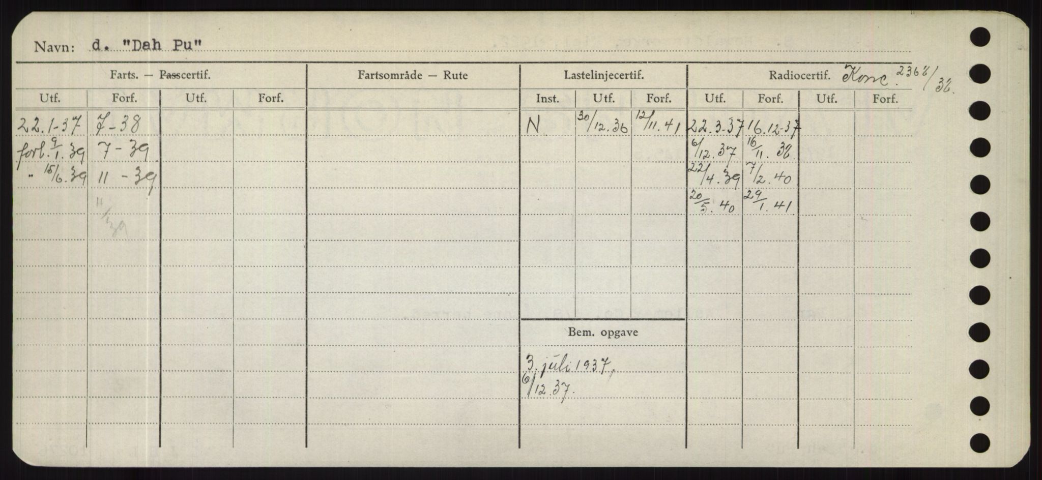 Sjøfartsdirektoratet med forløpere, Skipsmålingen, AV/RA-S-1627/H/Hd/L0008: Fartøy, C-D, p. 364