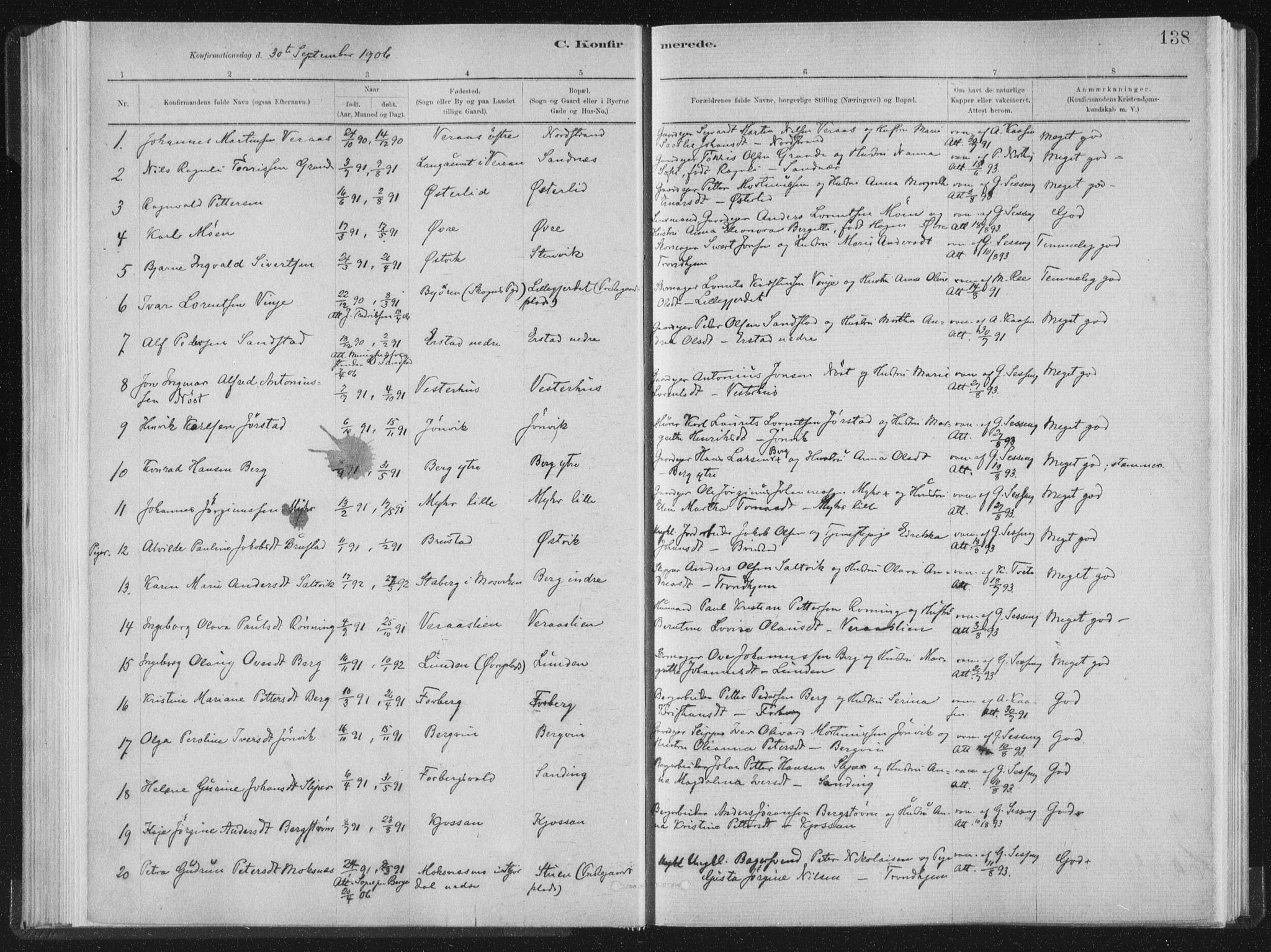 Ministerialprotokoller, klokkerbøker og fødselsregistre - Nord-Trøndelag, AV/SAT-A-1458/722/L0220: Parish register (official) no. 722A07, 1881-1908, p. 138