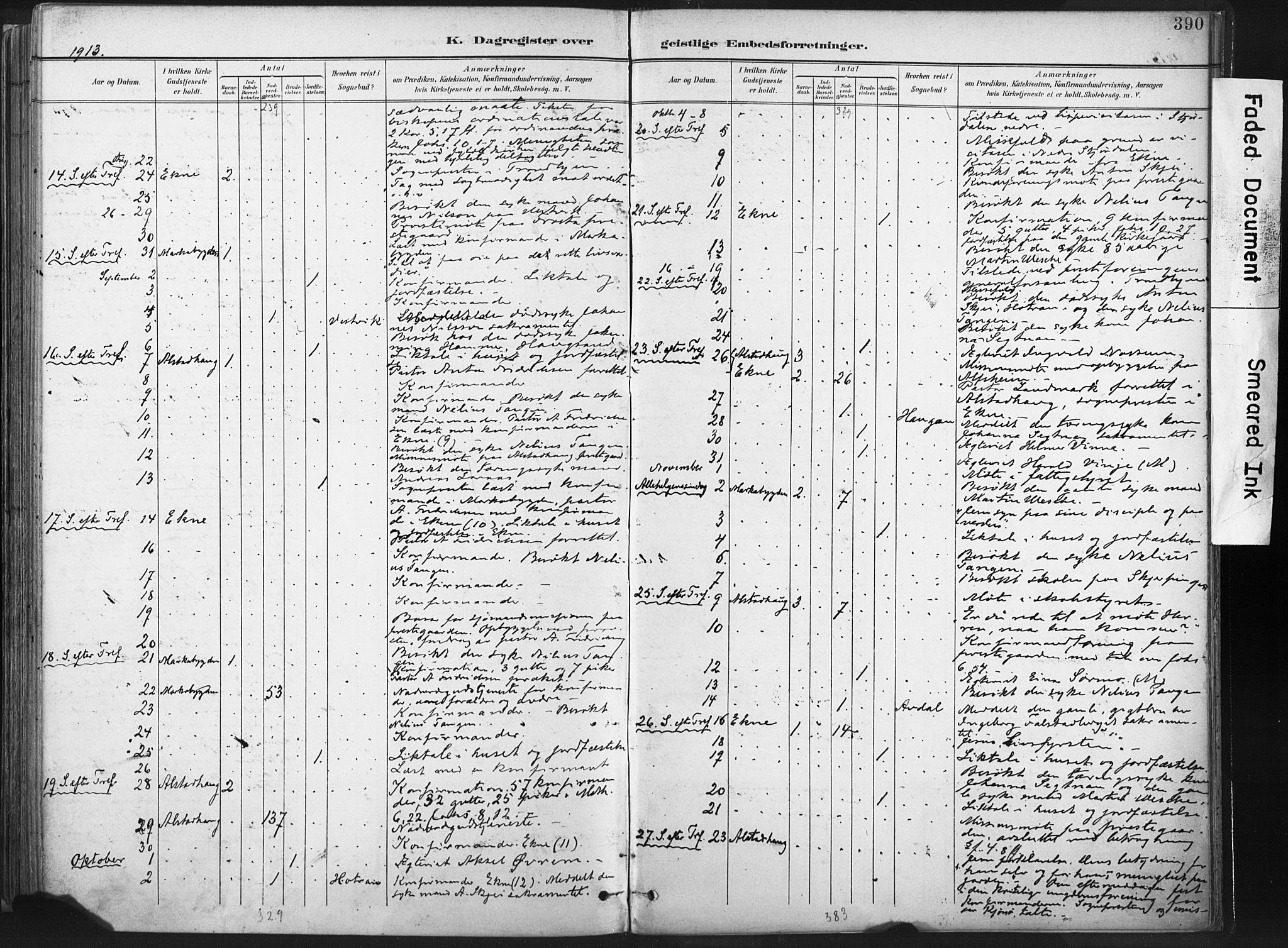 Ministerialprotokoller, klokkerbøker og fødselsregistre - Nord-Trøndelag, AV/SAT-A-1458/717/L0162: Parish register (official) no. 717A12, 1898-1923, p. 390