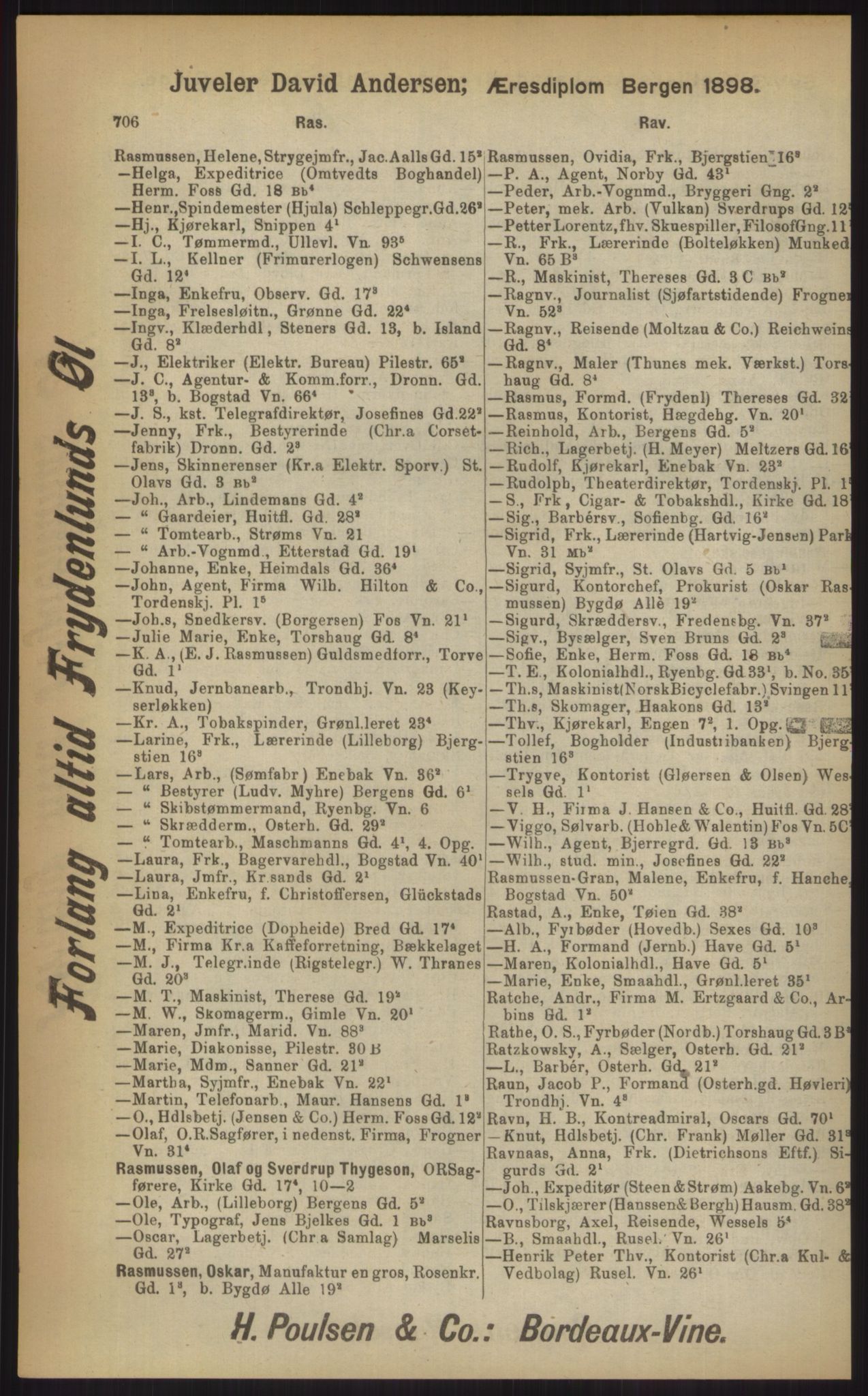 Kristiania/Oslo adressebok, PUBL/-, 1903, p. 706