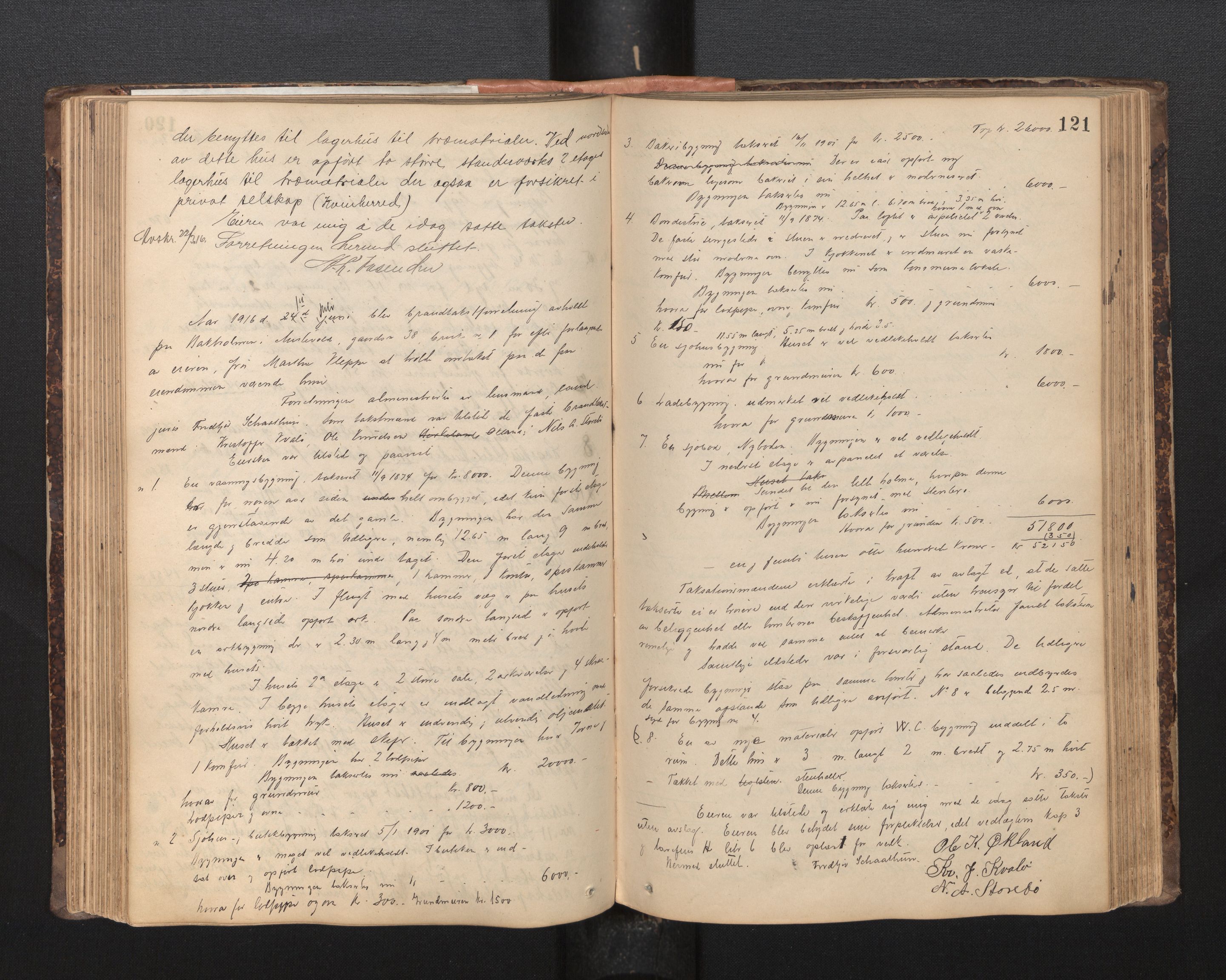 Lensmannen i Sund og Austevoll, AV/SAB-A-35201/0012/L0002: Branntakstprotokoll, 1887-1940, p. 120b-121a