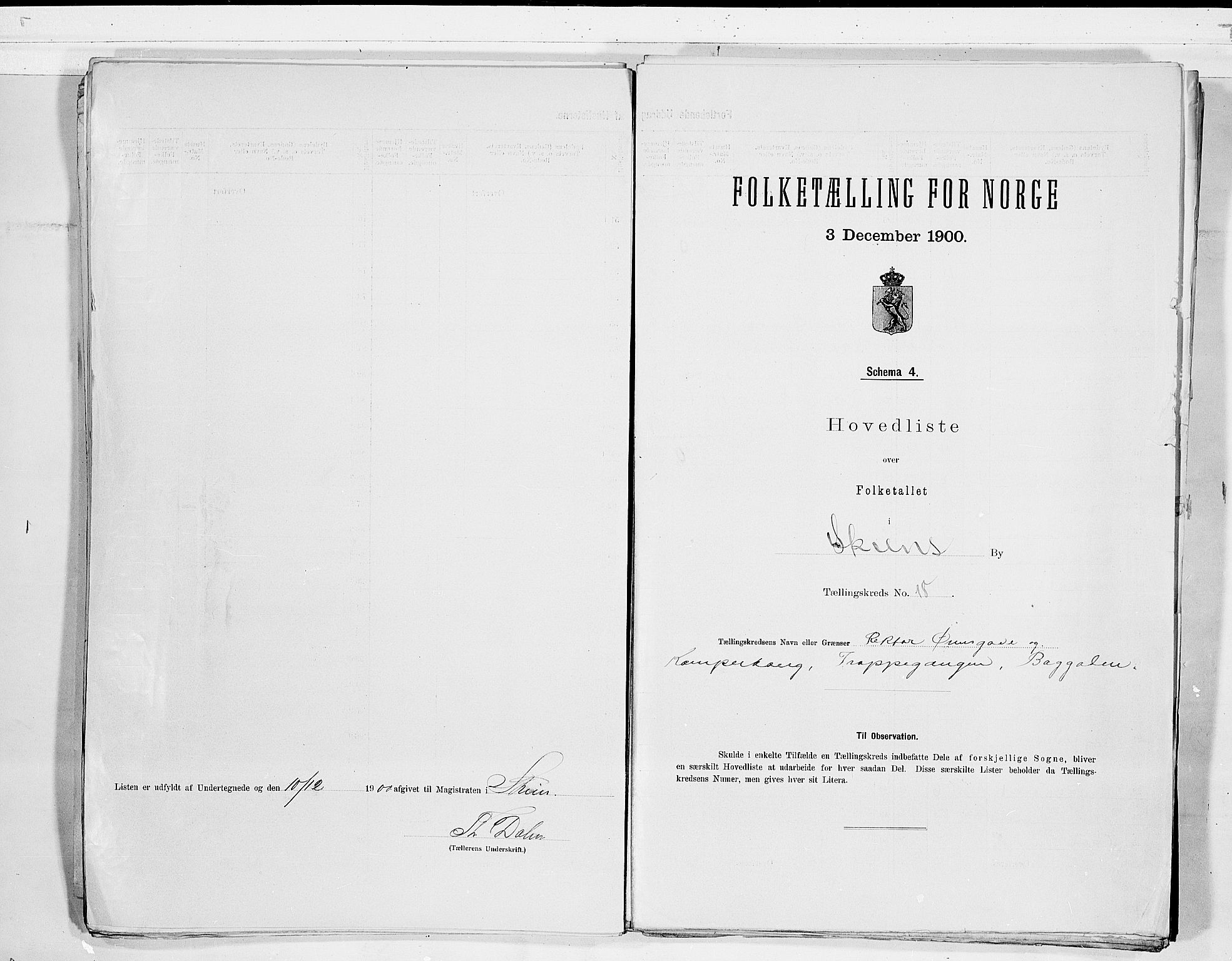 SAKO, 1900 census for Skien, 1900, p. 38