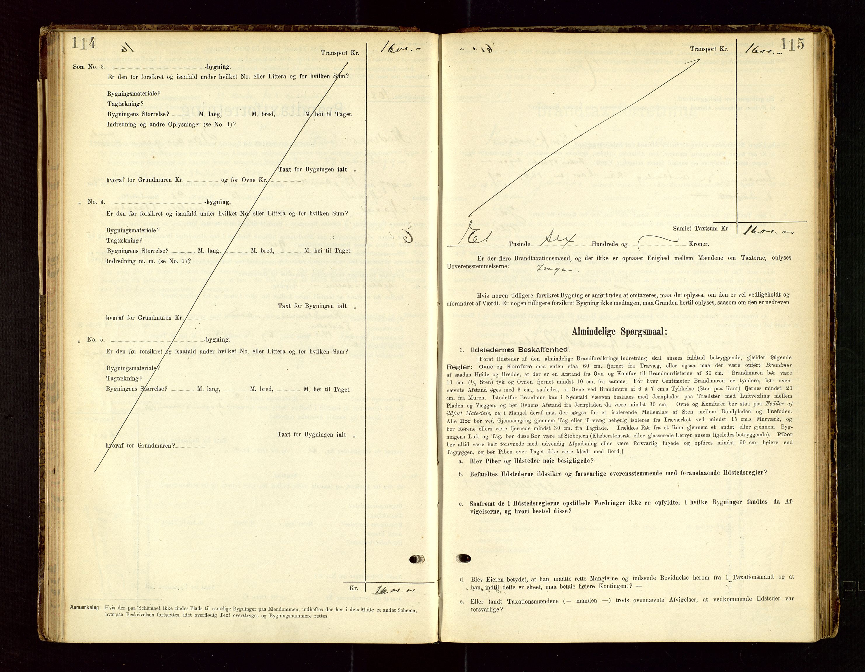 Skudenes lensmannskontor, SAST/A-100444/Gob/L0001: "Brandtaxationsprotokoll", 1895-1924, p. 114-115