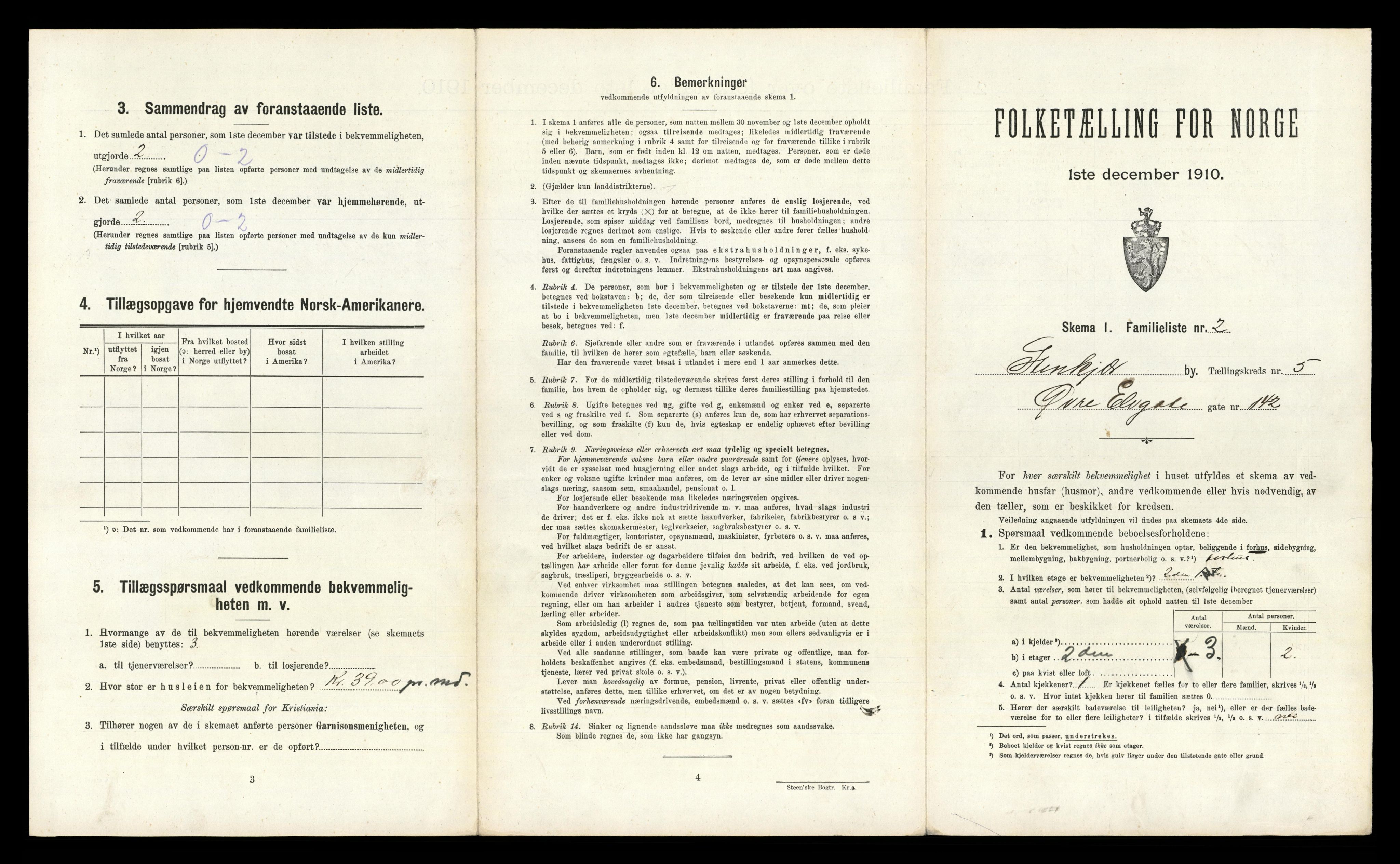 RA, 1910 census for Steinkjer, 1910, p. 1342