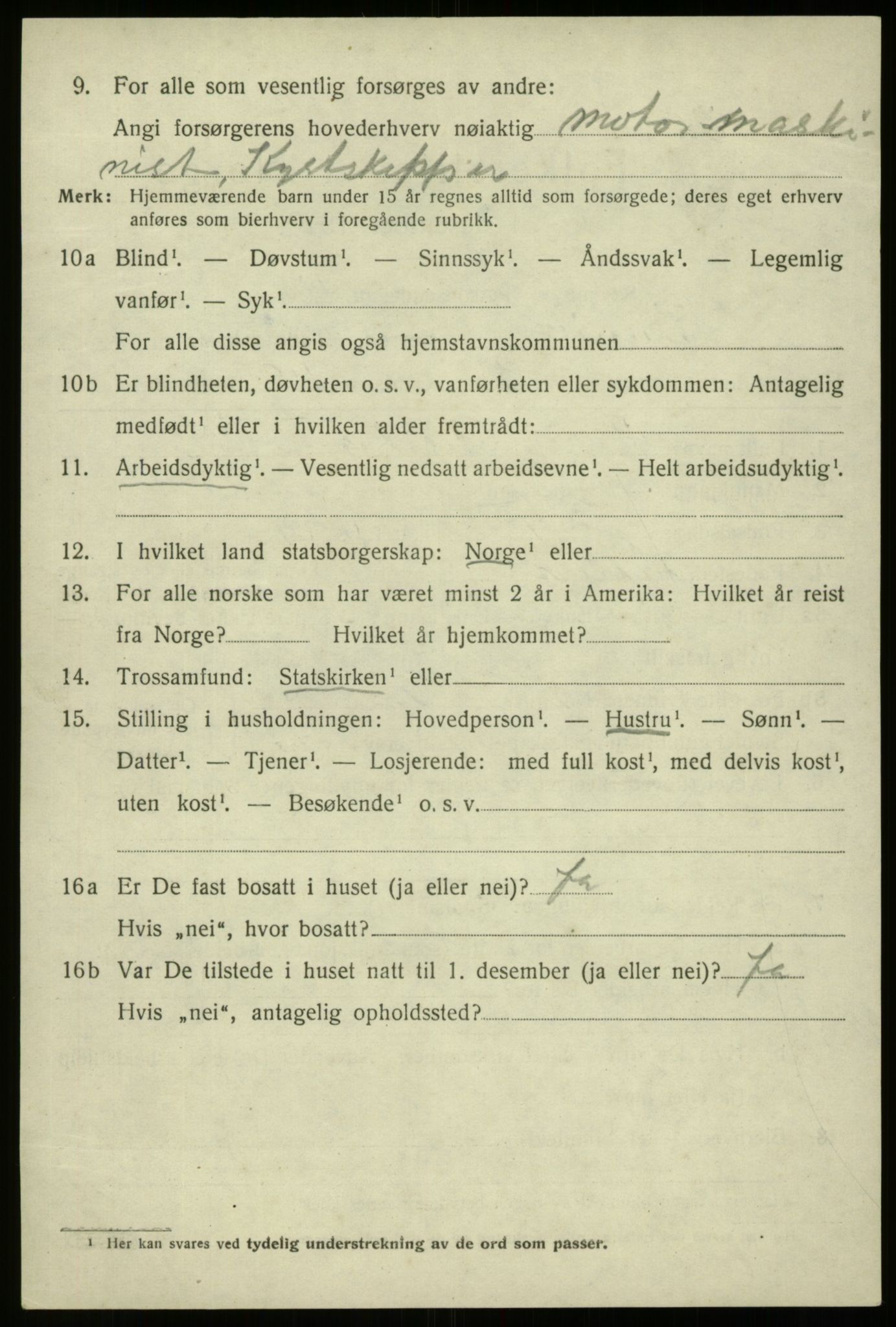 SAB, 1920 census for Davik, 1920, p. 7664