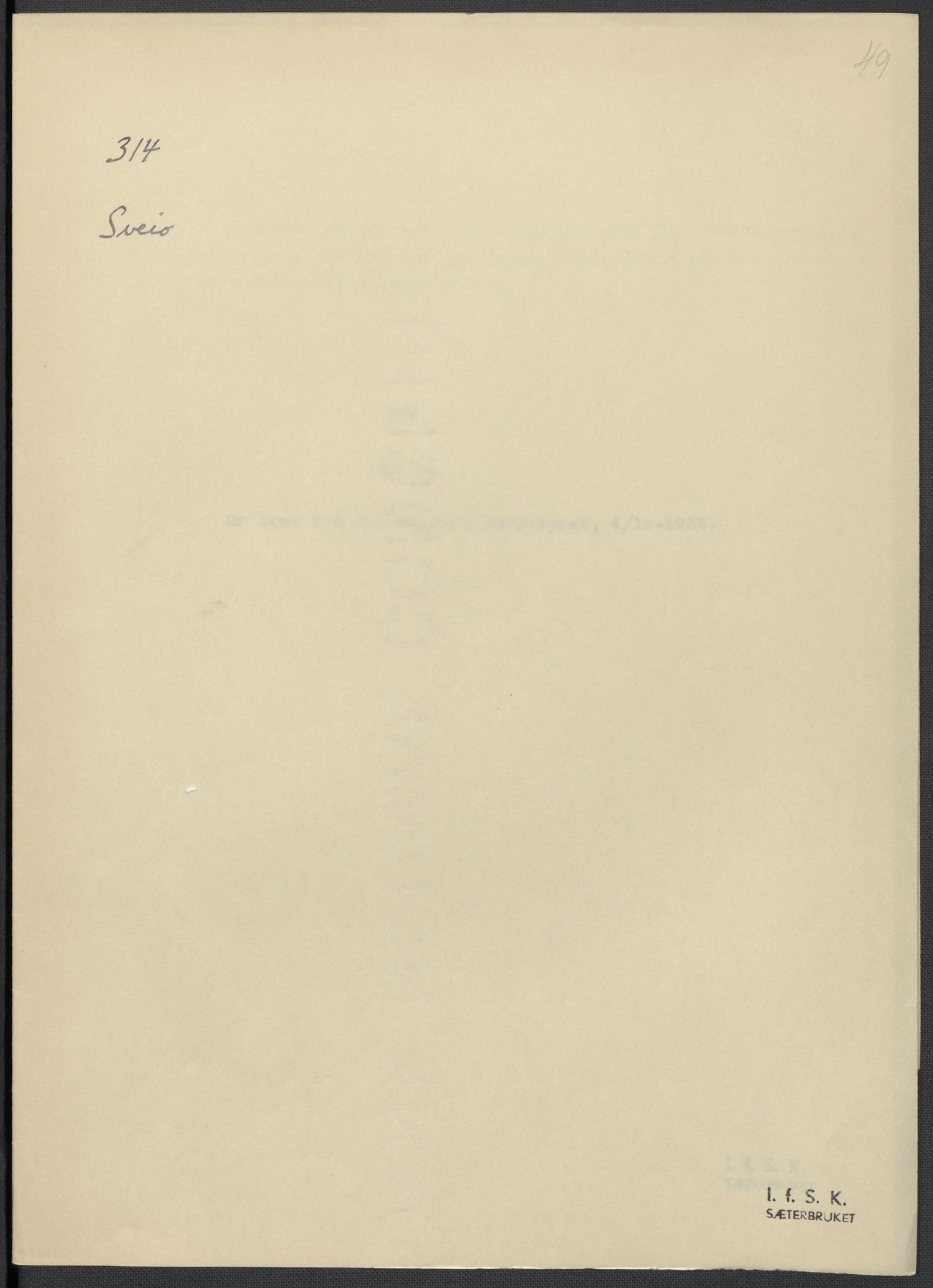 Instituttet for sammenlignende kulturforskning, AV/RA-PA-0424/F/Fc/L0009/0003: Eske B9: / Hordaland (perm XXIV), 1933-1938, p. 49