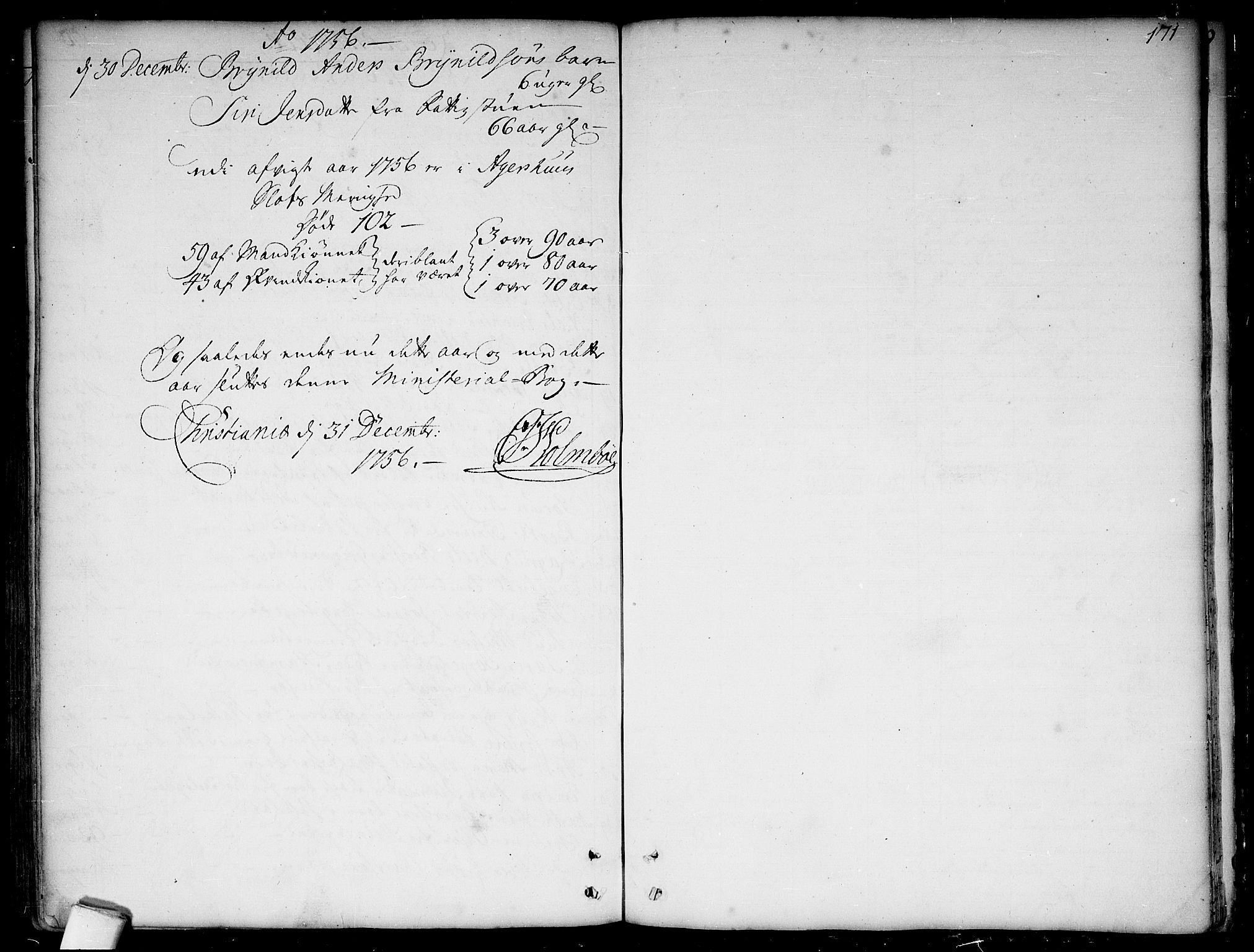 Garnisonsmenigheten Kirkebøker, SAO/A-10846/F/Fa/L0001: Parish register (official) no. 1, 1734-1756, p. 171