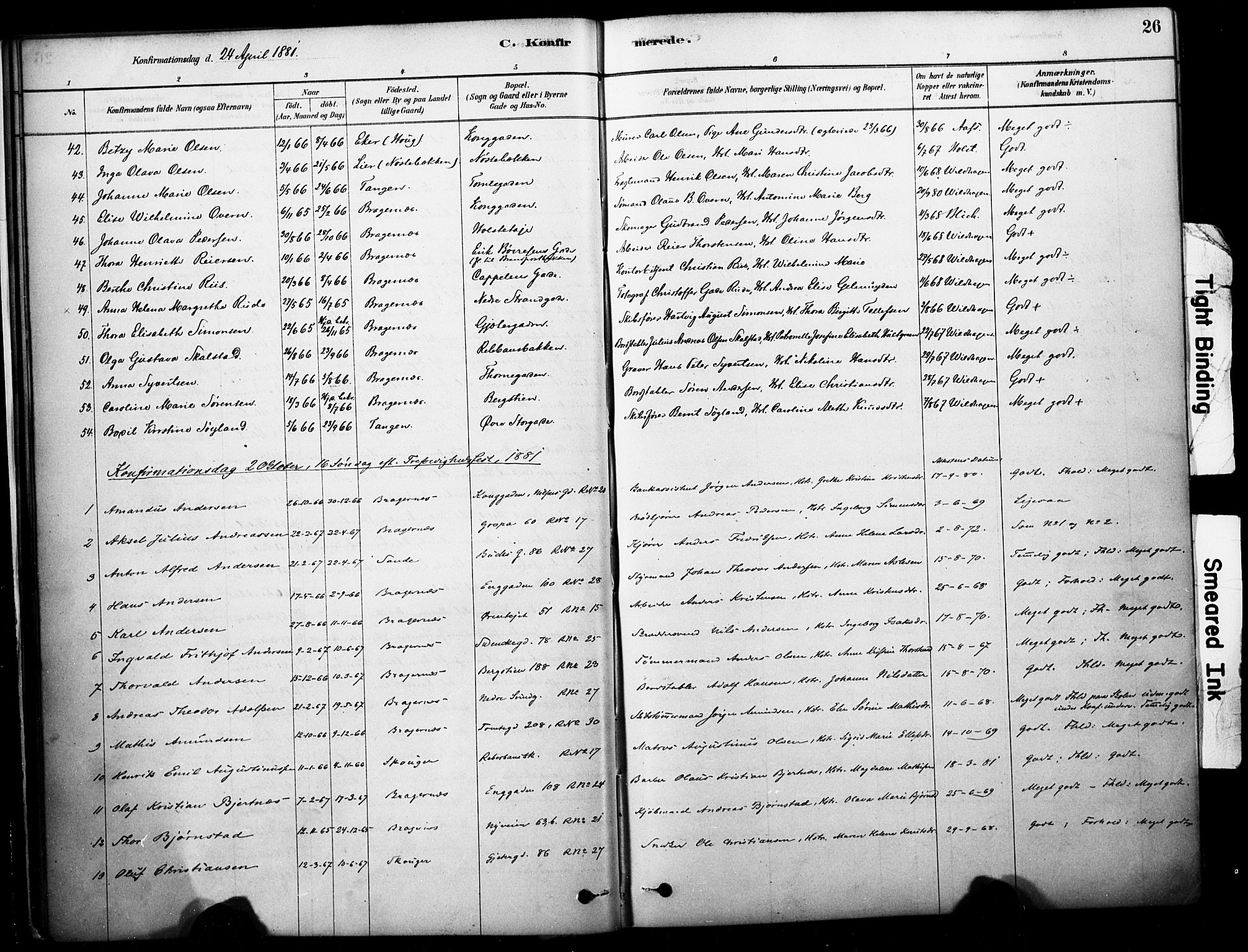 Bragernes kirkebøker, SAKO/A-6/F/Fc/L0005: Parish register (official) no. III 5, 1878-1890, p. 26