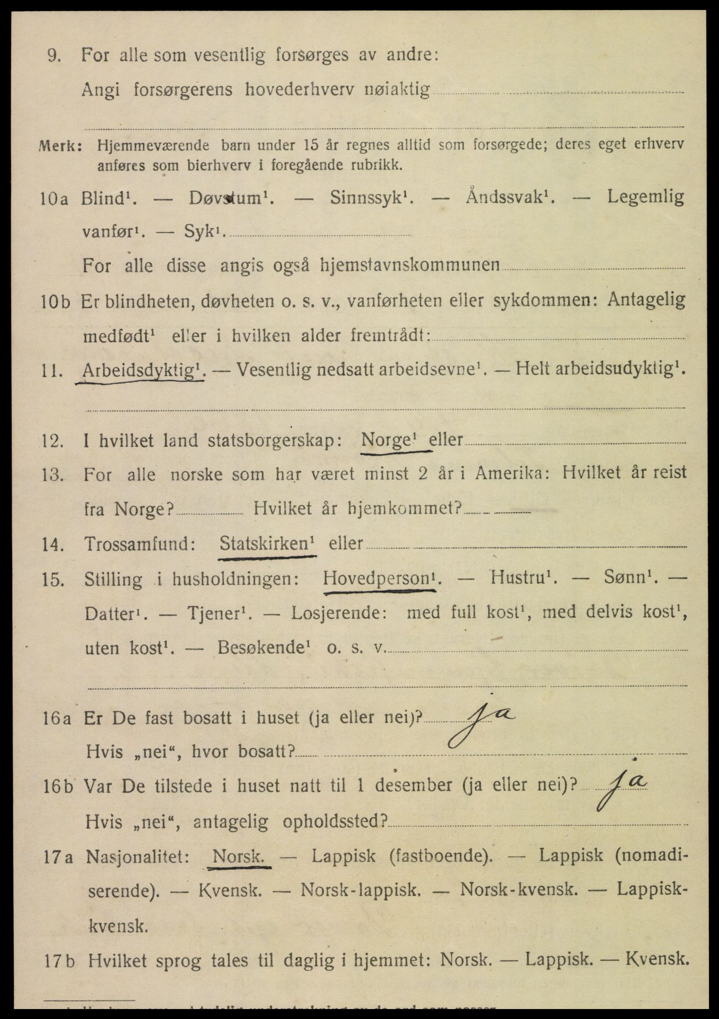 SAT, 1920 census for Brønnøy, 1920, p. 8149