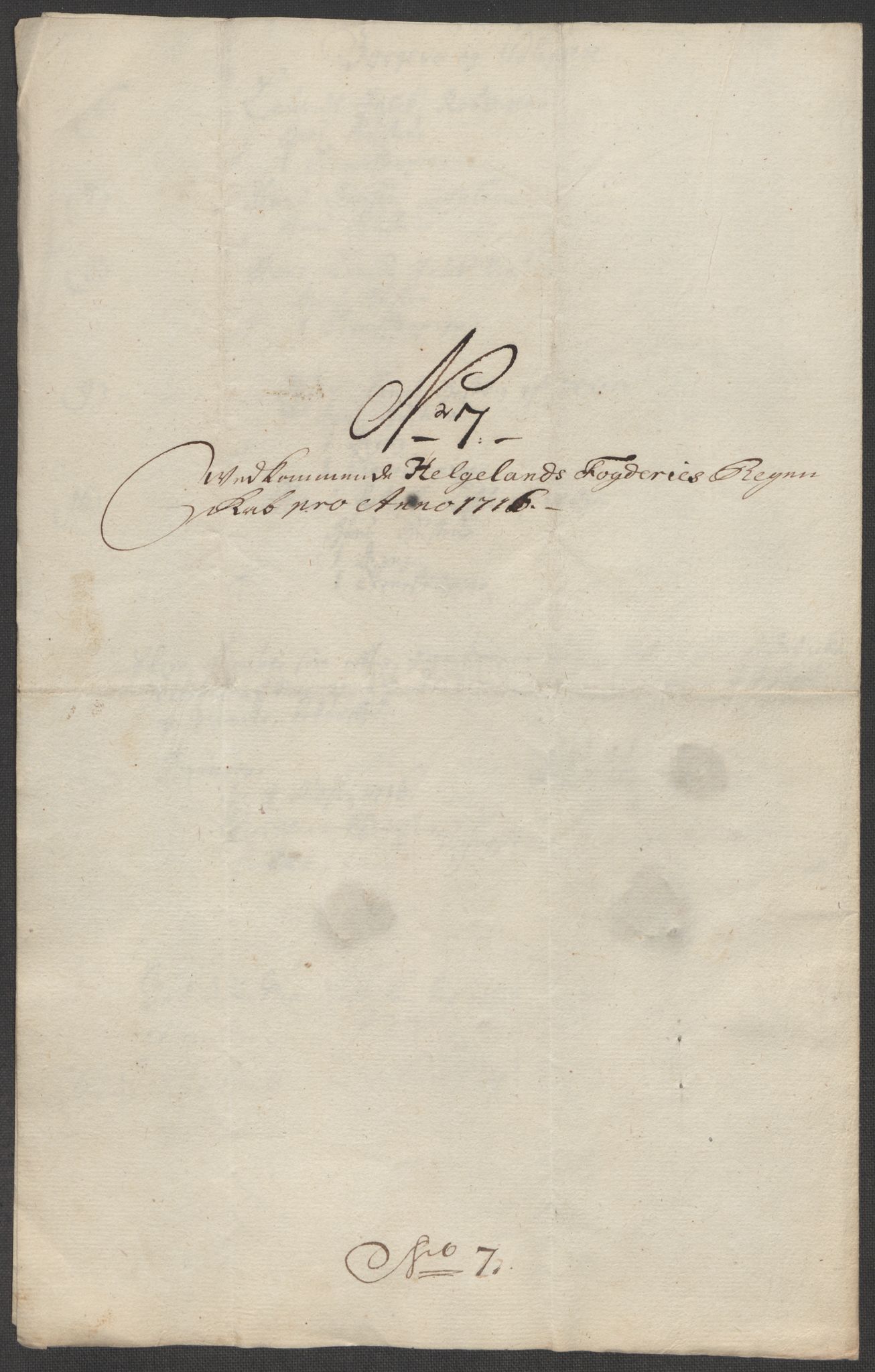 Rentekammeret inntil 1814, Reviderte regnskaper, Fogderegnskap, AV/RA-EA-4092/R65/L4514: Fogderegnskap Helgeland, 1716, p. 136