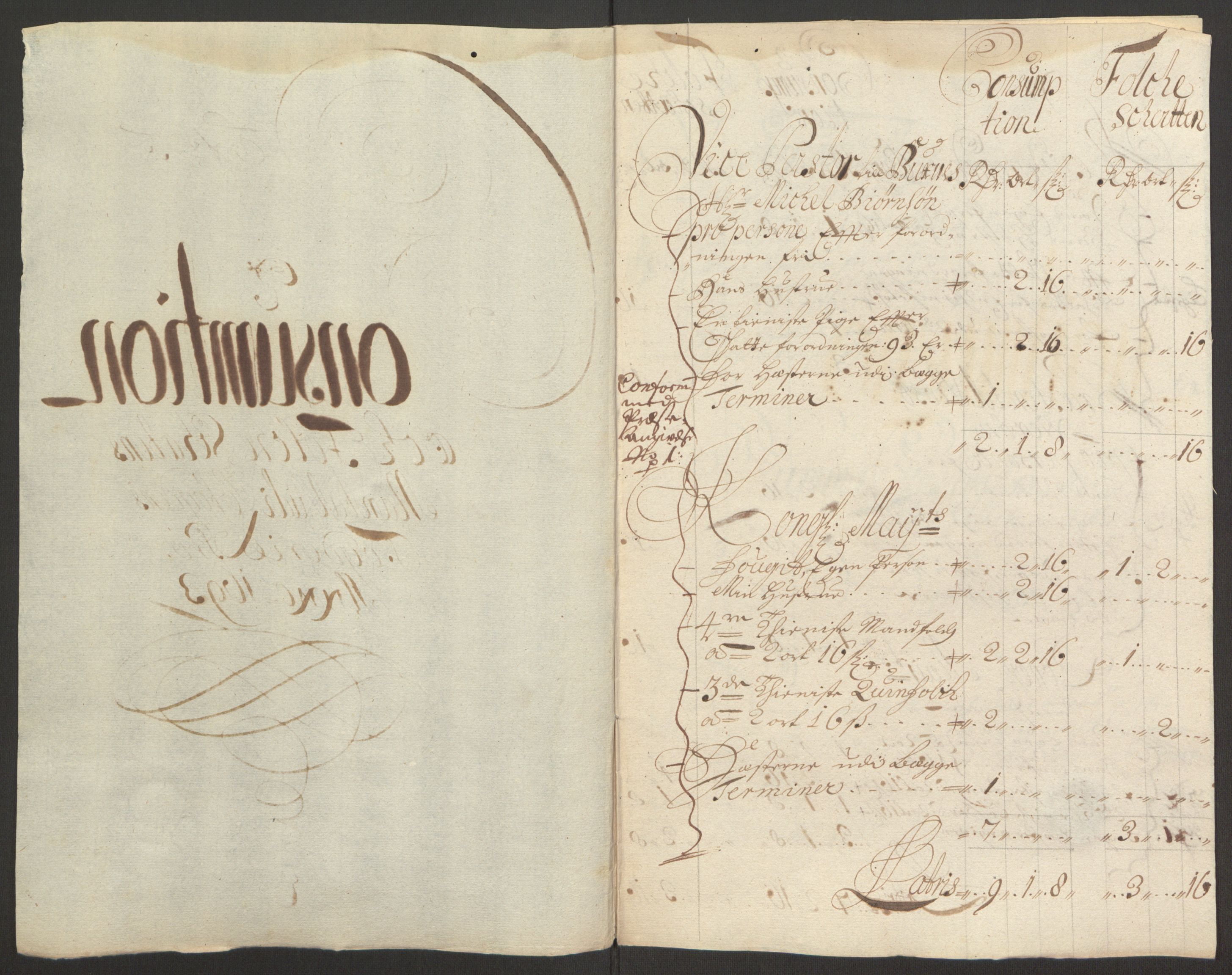 Rentekammeret inntil 1814, Reviderte regnskaper, Fogderegnskap, RA/EA-4092/R67/L4675: Fogderegnskap Vesterålen, Andenes og Lofoten, 1691-1693, p. 271