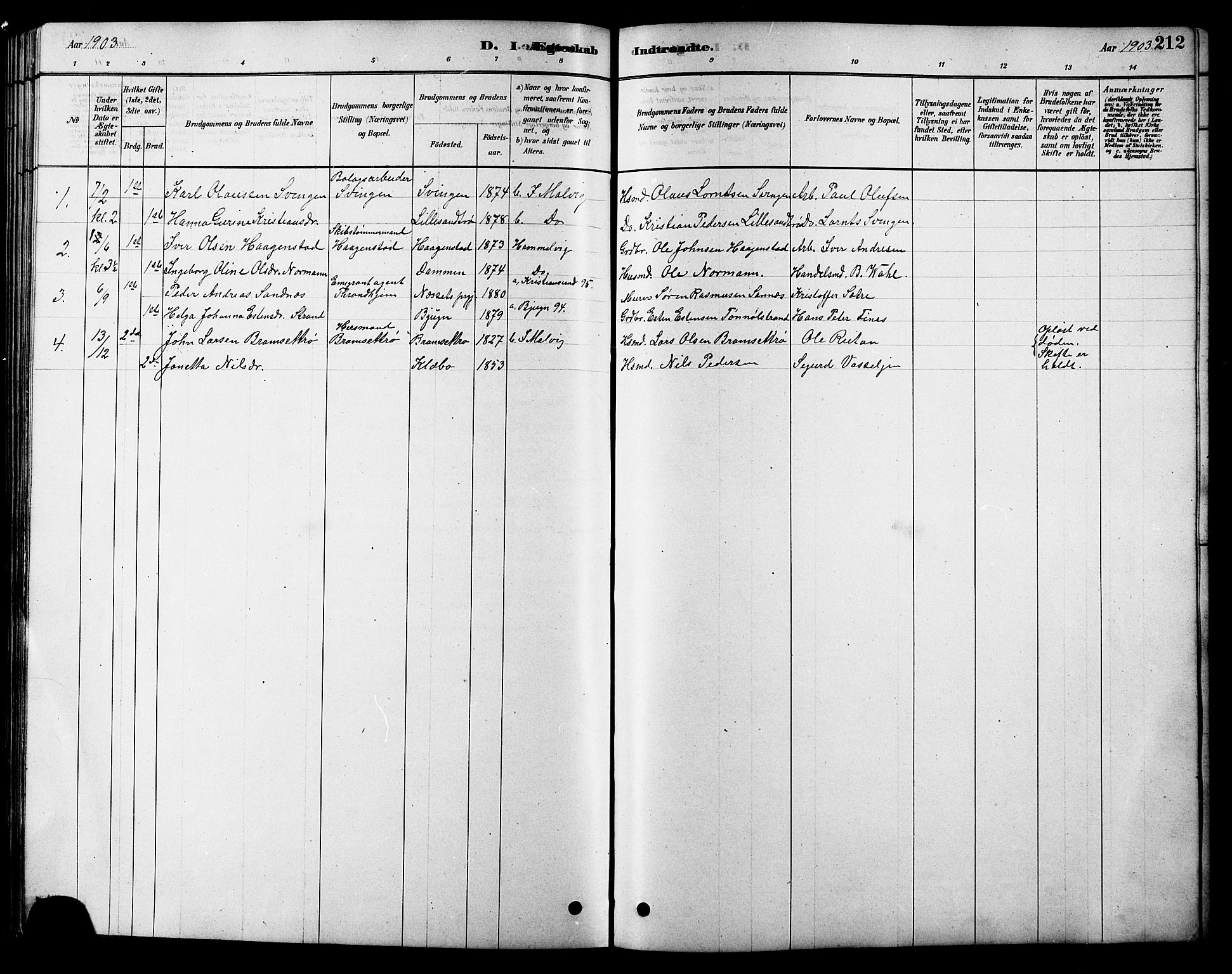 Ministerialprotokoller, klokkerbøker og fødselsregistre - Sør-Trøndelag, SAT/A-1456/616/L0423: Parish register (copy) no. 616C06, 1878-1903, p. 212