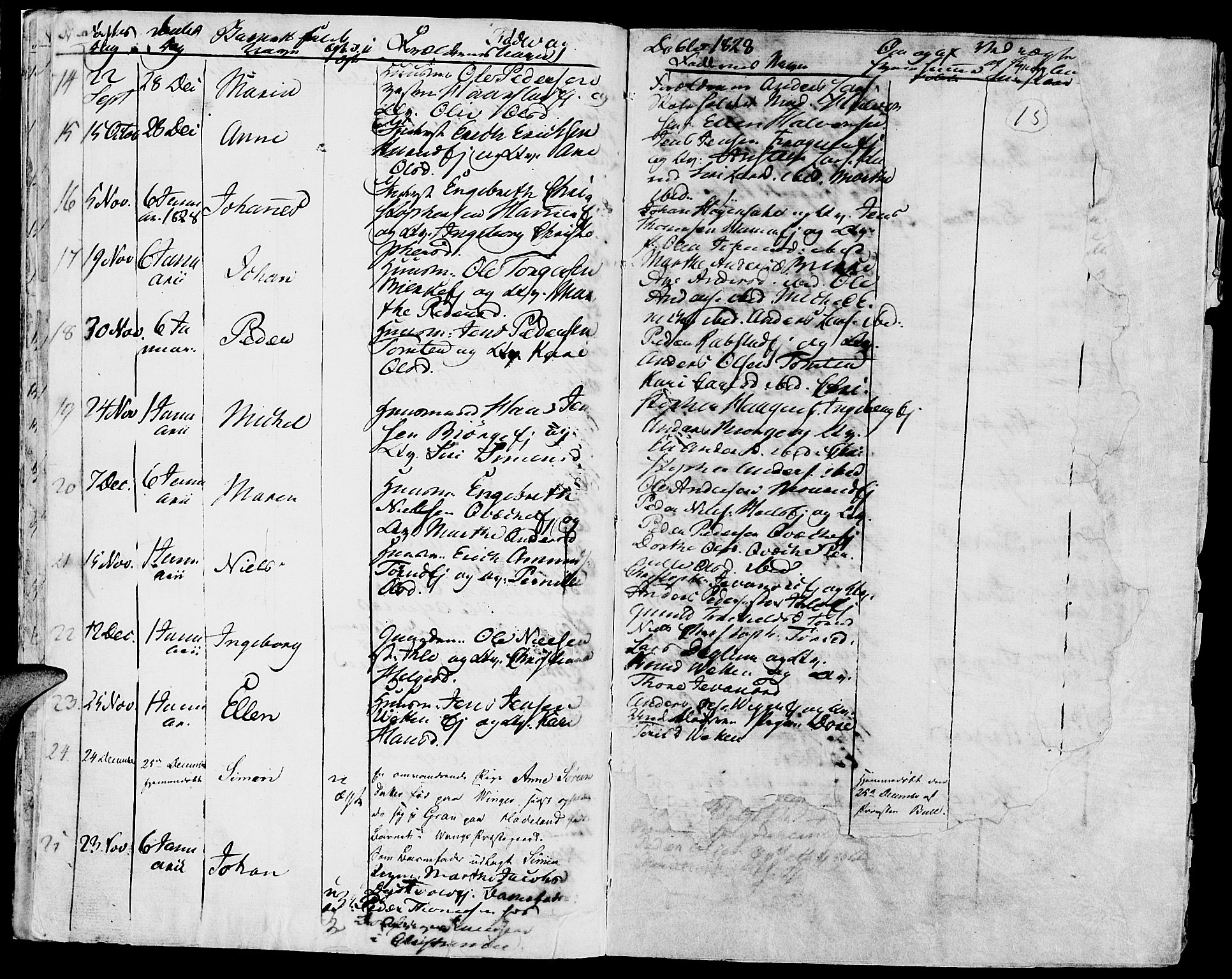 Vang prestekontor, Hedmark, AV/SAH-PREST-008/H/Ha/Haa/L0009: Parish register (official) no. 9, 1826-1841, p. 15