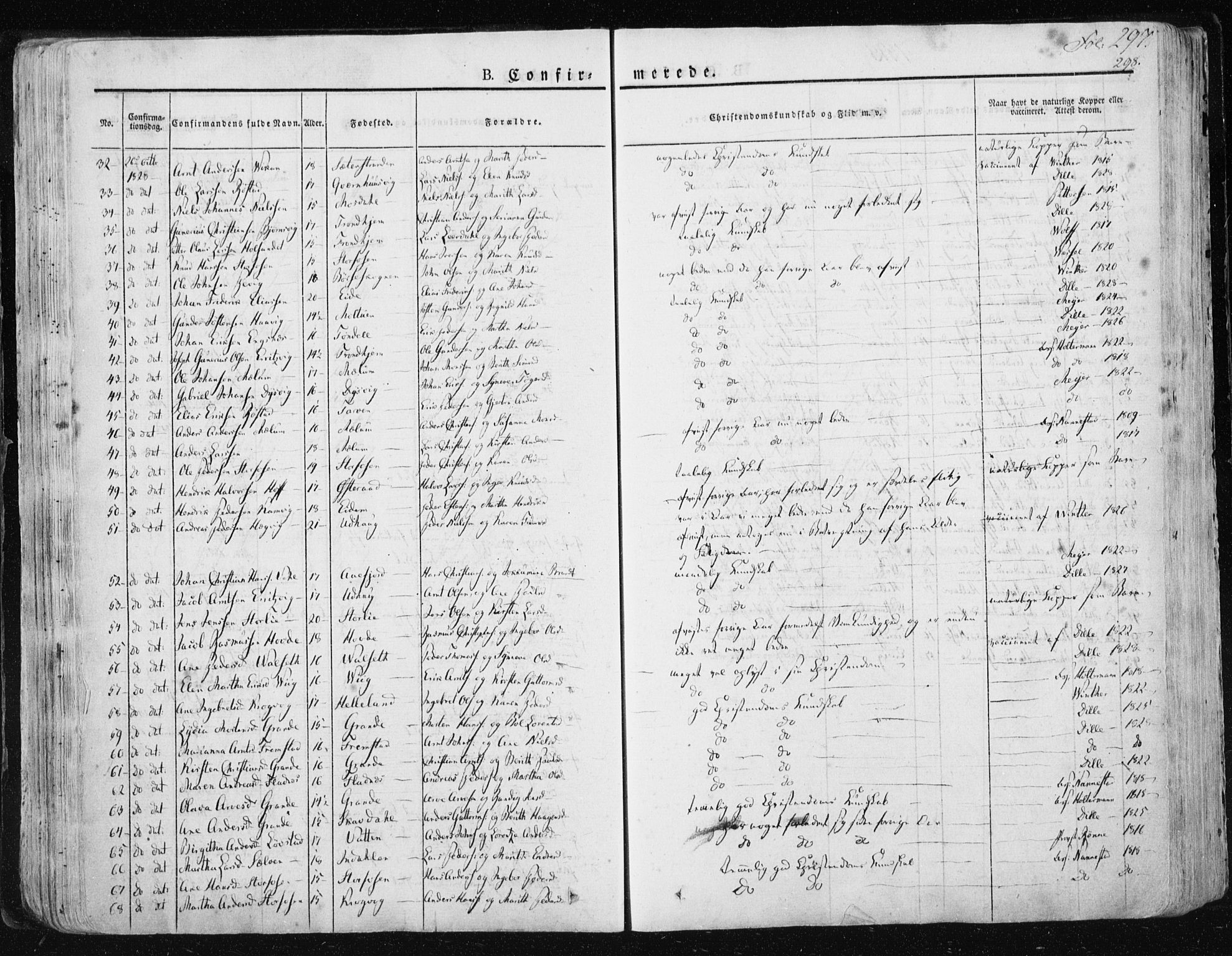 Ministerialprotokoller, klokkerbøker og fødselsregistre - Sør-Trøndelag, SAT/A-1456/659/L0735: Parish register (official) no. 659A05, 1826-1841, p. 297