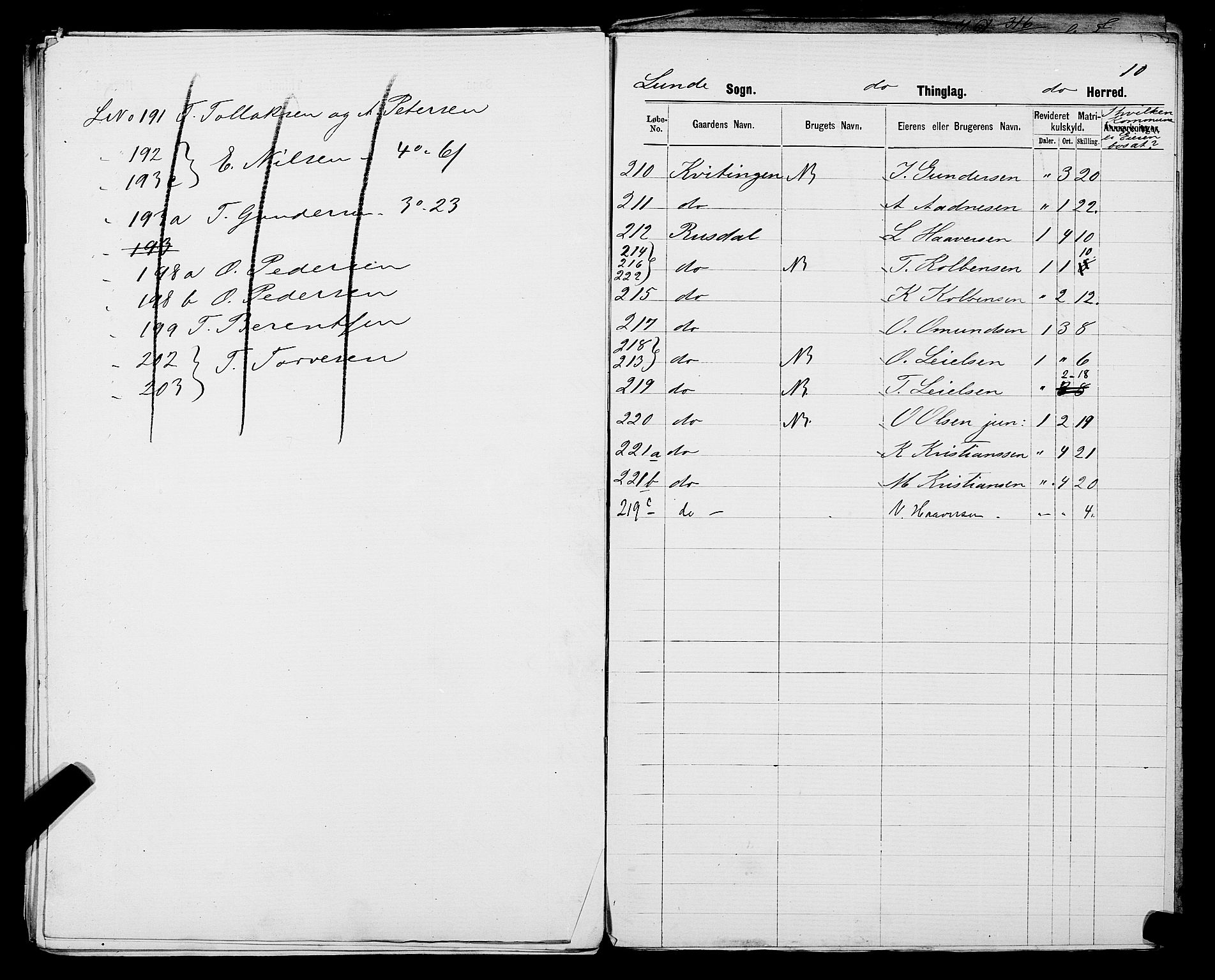 SAST, 1875 census for 1112P Lund, 1875, p. 30