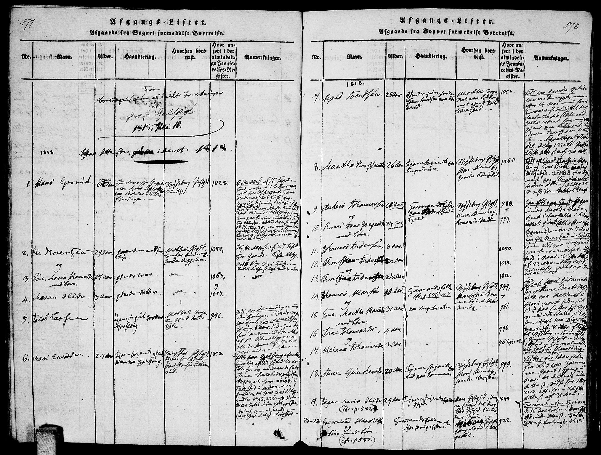 Enebakk prestekontor Kirkebøker, SAO/A-10171c/F/Fa/L0005: Parish register (official) no. I 5, 1790-1825, p. 577-578