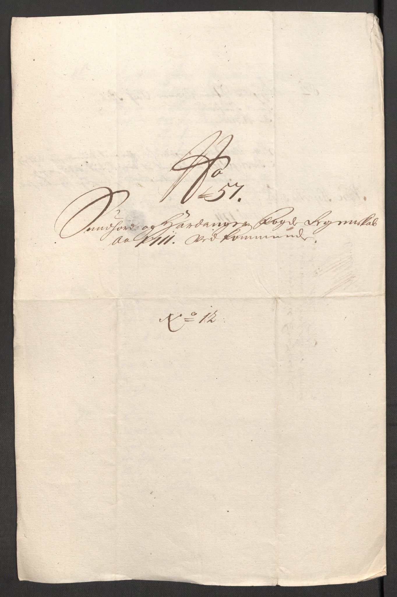 Rentekammeret inntil 1814, Reviderte regnskaper, Fogderegnskap, RA/EA-4092/R48/L2987: Fogderegnskap Sunnhordland og Hardanger, 1711, p. 209