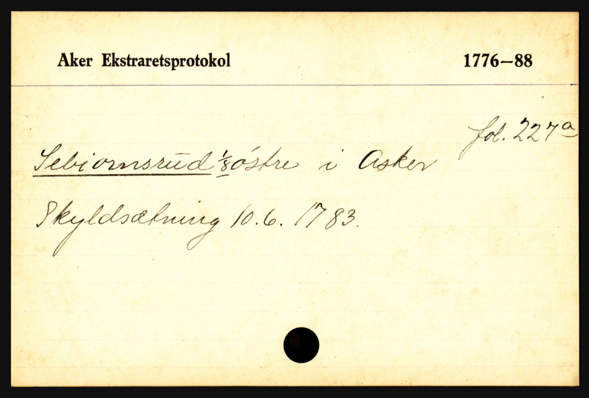 Statsarkivet i Oslo, AV/SAO-A-10621/Z/Zb/L0006: Asker (Sebjørnsrud - Åstad), Aurskog m/ Blaker (Armoen - Åsnes), Bærum (Avløs - Haug), p. 4