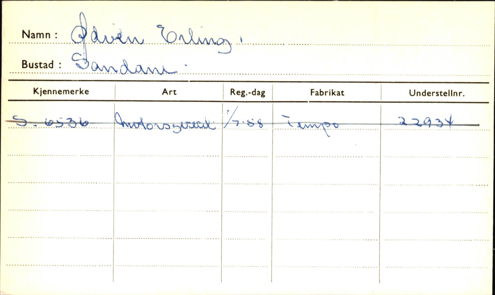 Statens vegvesen, Sogn og Fjordane vegkontor, AV/SAB-A-5301/4/F/L0002: Eigarregister Fjordane til 1.6.1961, 1930-1961, p. 652