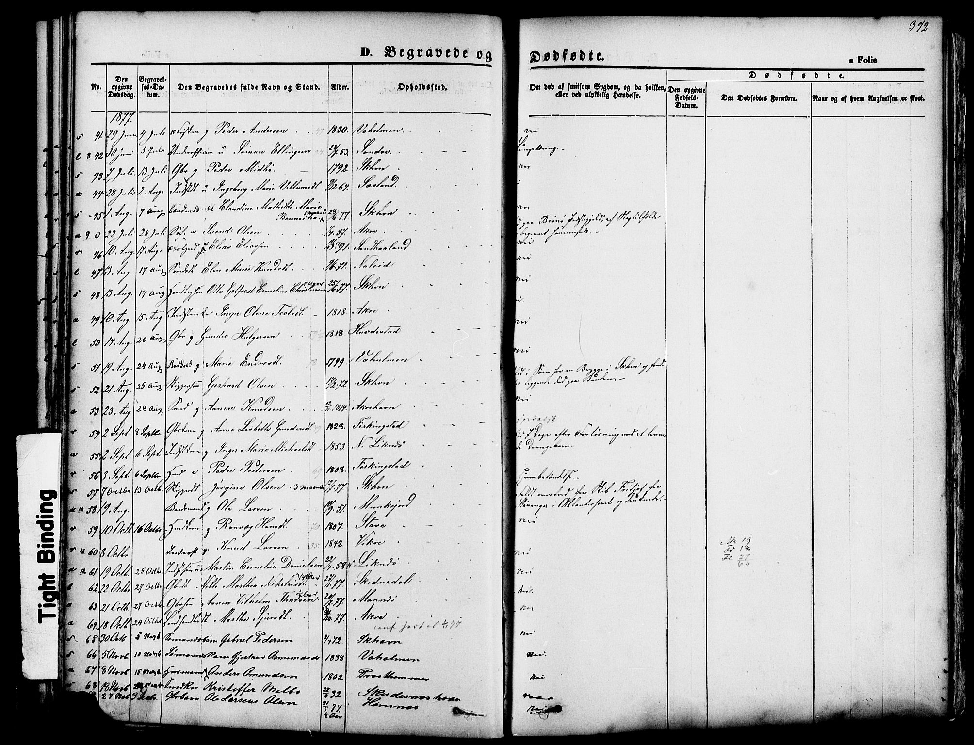 Skudenes sokneprestkontor, SAST/A -101849/H/Ha/Haa/L0006: Parish register (official) no. A 4, 1864-1881, p. 372