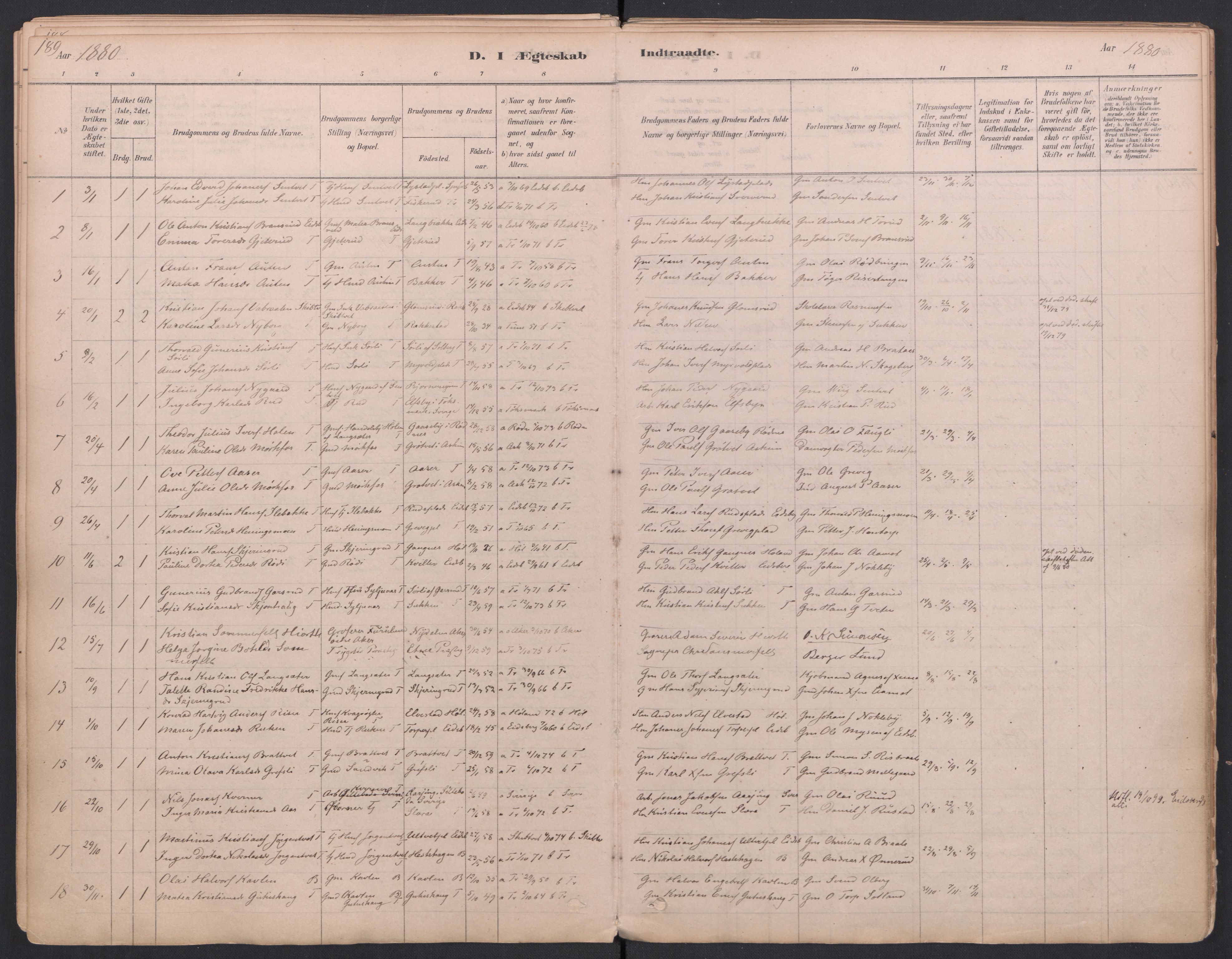Trøgstad prestekontor Kirkebøker, SAO/A-10925/F/Fa/L0010: Parish register (official) no. I 10, 1878-1898, p. 189