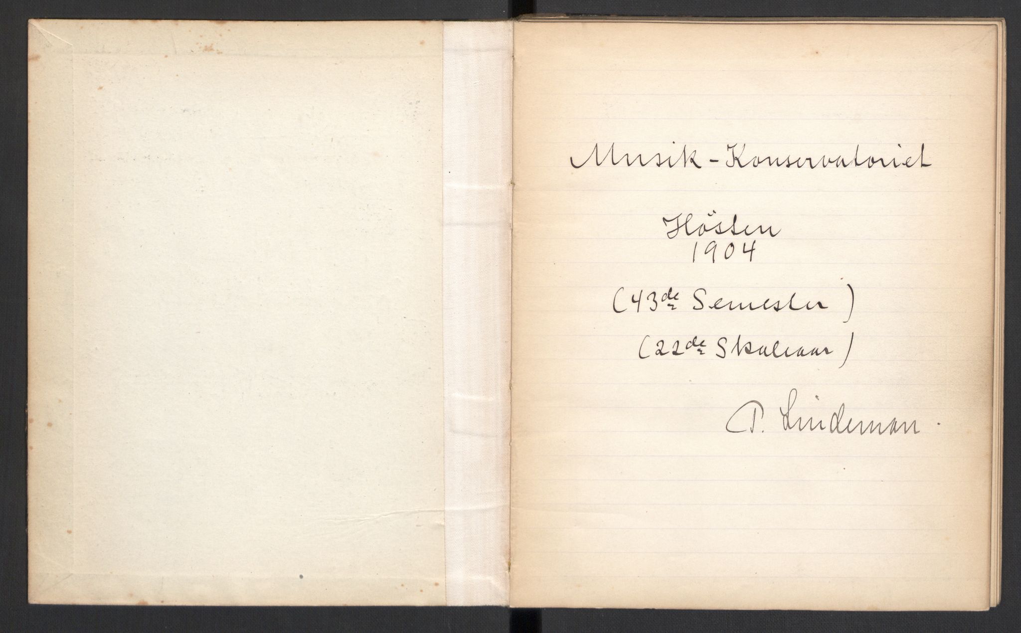 Musikkonservatoriet i Oslo, AV/RA-PA-1761/F/Fa/L0003/0003: Oversikt over lærere, elever, m.m. / Musikkonservatoriet - Høstsemesteret , 1904