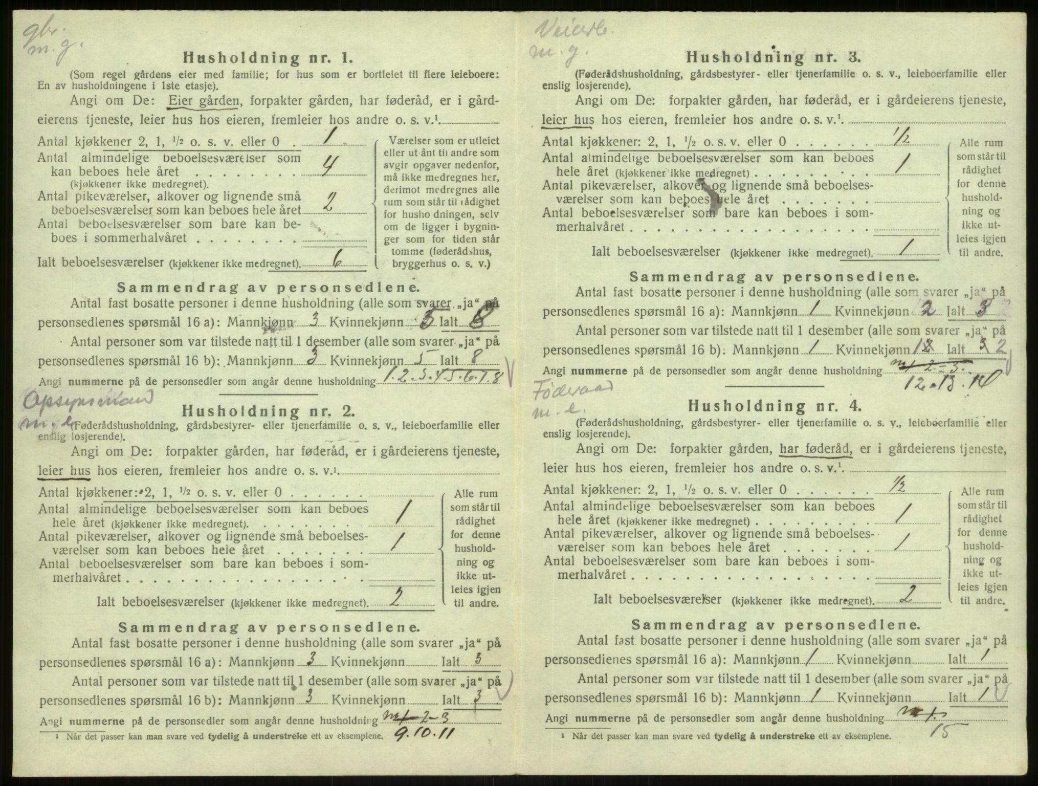 SAB, 1920 census for Masfjorden, 1920, p. 610