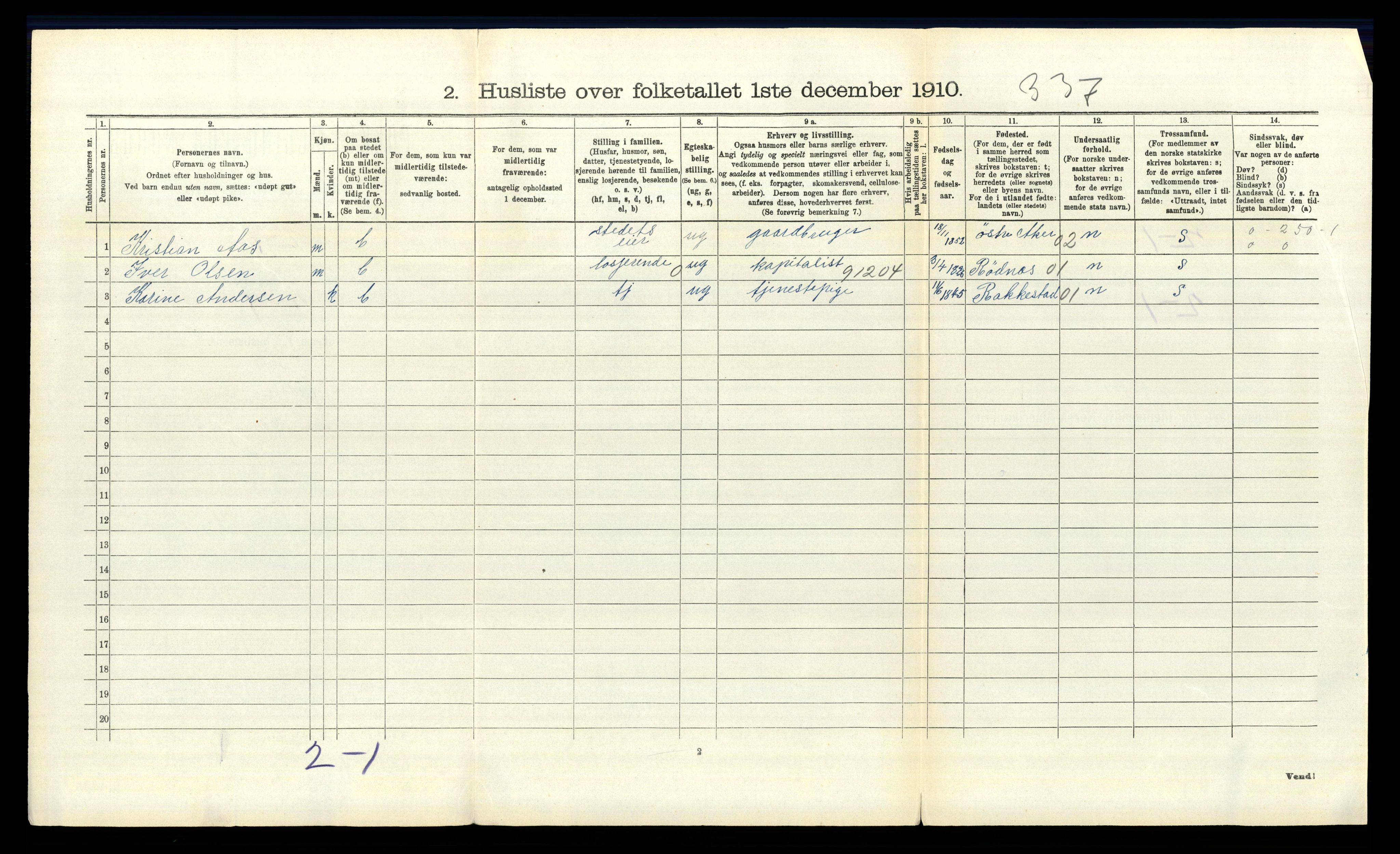 RA, 1910 census for Eidsberg, 1910, p. 1803