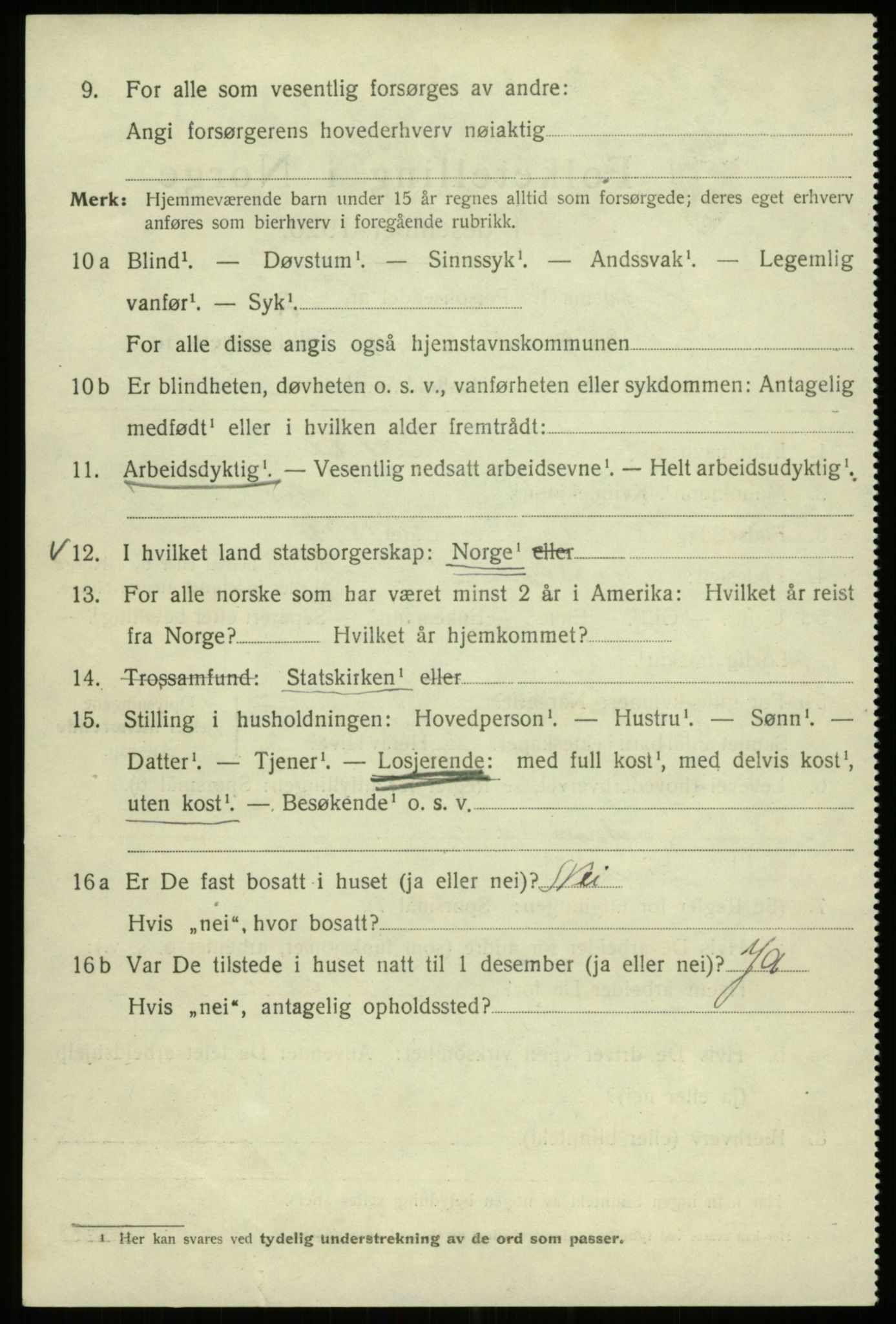 SAB, 1920 census for Bergen, 1920, p. 112832