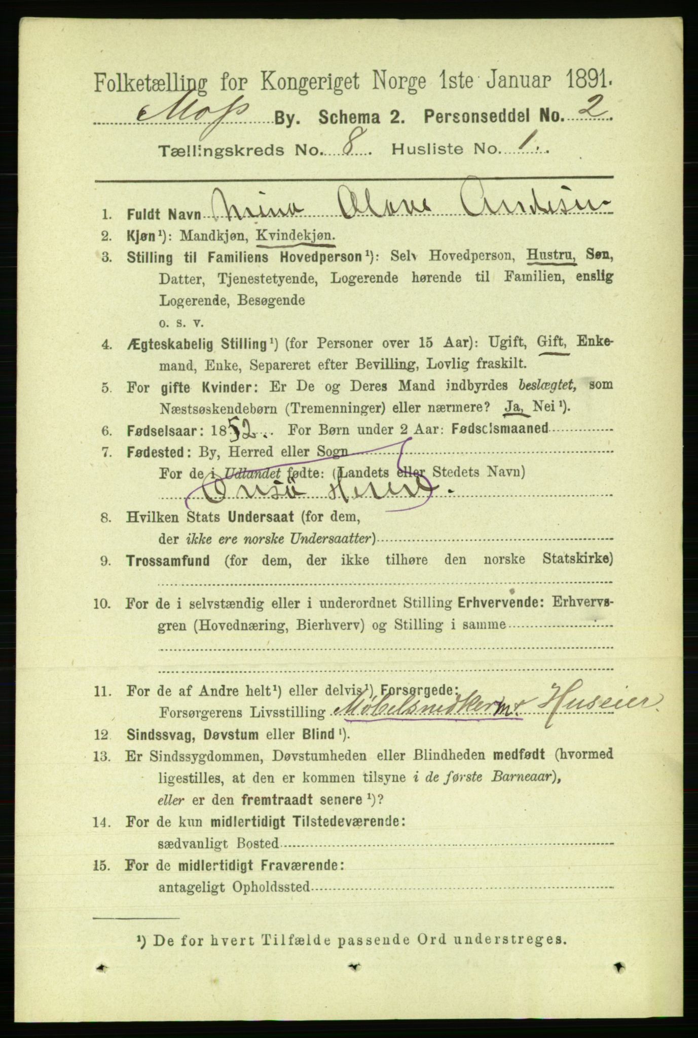 RA, 1891 census for 0104 Moss, 1891, p. 4715