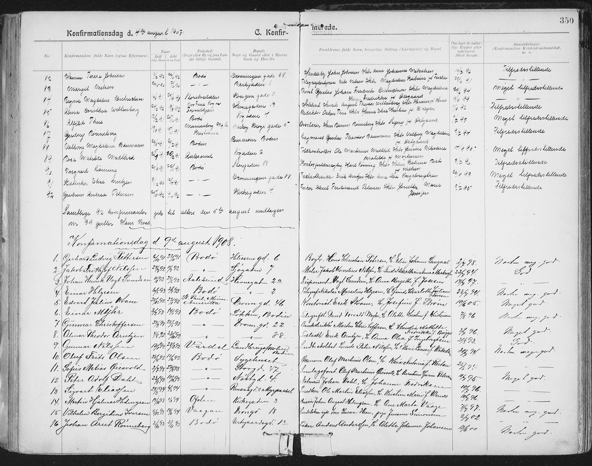 Ministerialprotokoller, klokkerbøker og fødselsregistre - Nordland, SAT/A-1459/801/L0011: Parish register (official) no. 801A11, 1900-1916, p. 350