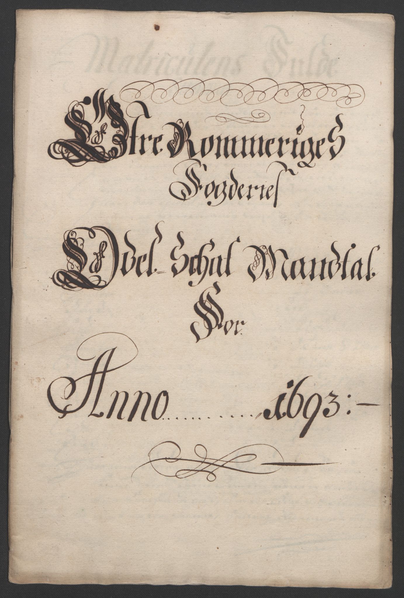 Rentekammeret inntil 1814, Reviderte regnskaper, Fogderegnskap, RA/EA-4092/R12/L0705: Fogderegnskap Øvre Romerike, 1693, p. 207