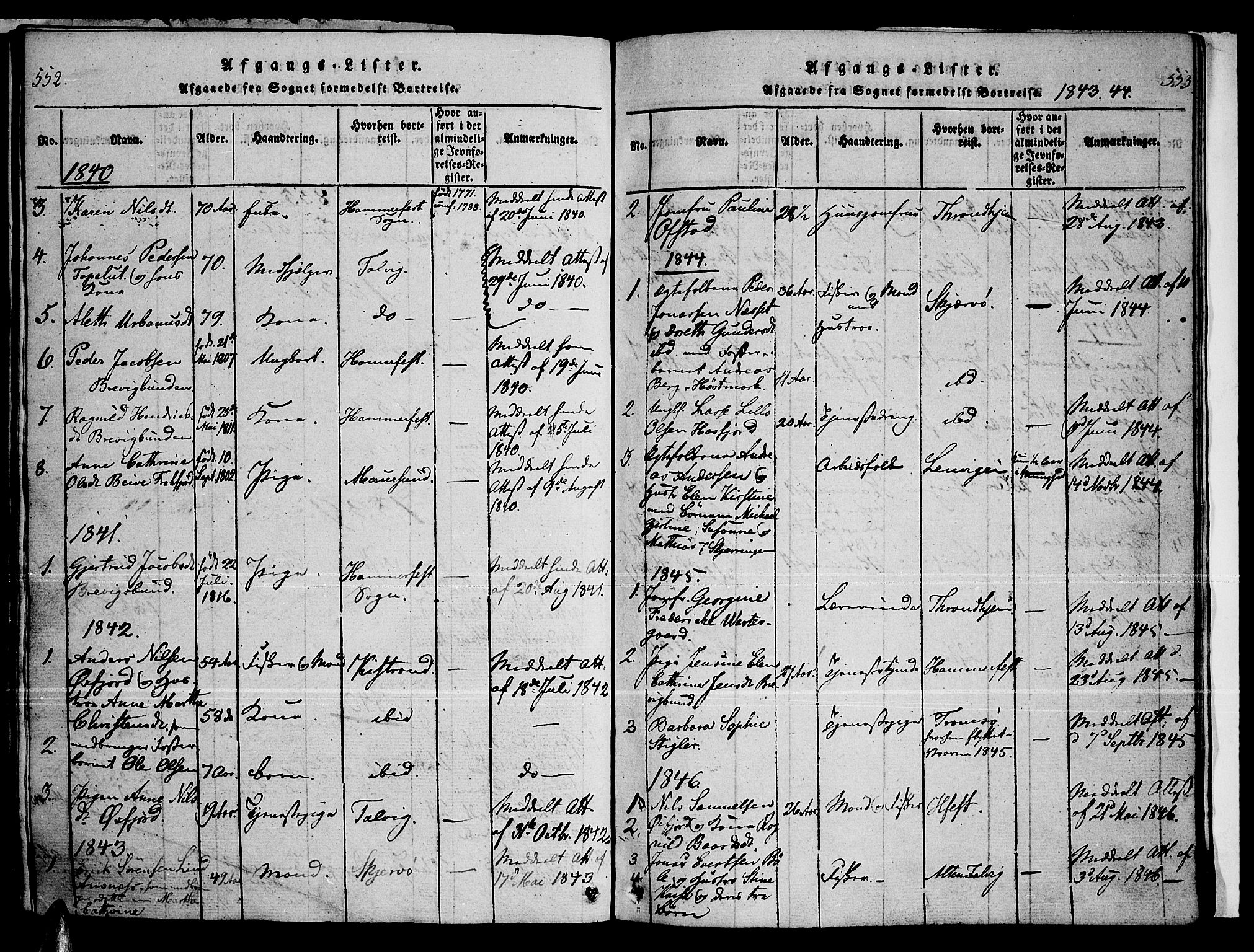 Loppa sokneprestkontor, SATØ/S-1339/H/Ha/L0003kirke: Parish register (official) no. 3, 1820-1848, p. 552-553