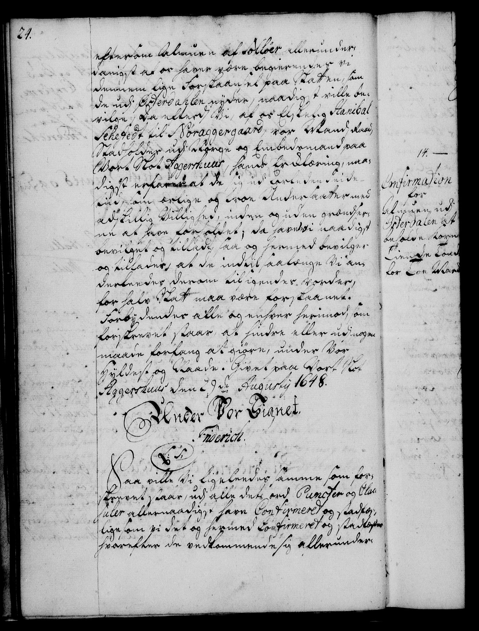 Rentekammeret, Kammerkanselliet, RA/EA-3111/G/Gg/Ggc/Ggca/L0001: Norsk konfirmasjonsekspedisjonsprotokoll med register (merket RK 53.23), 1746-1750, p. 24