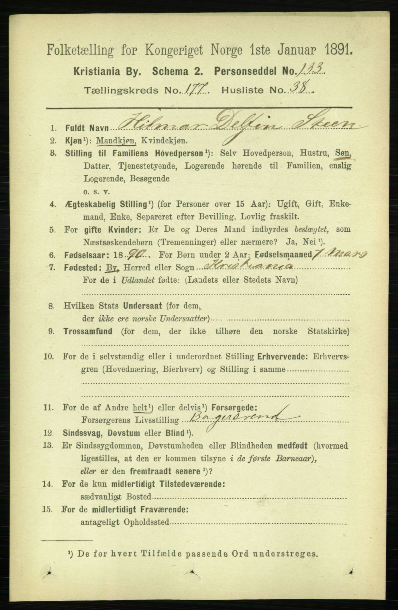 RA, 1891 census for 0301 Kristiania, 1891, p. 107350