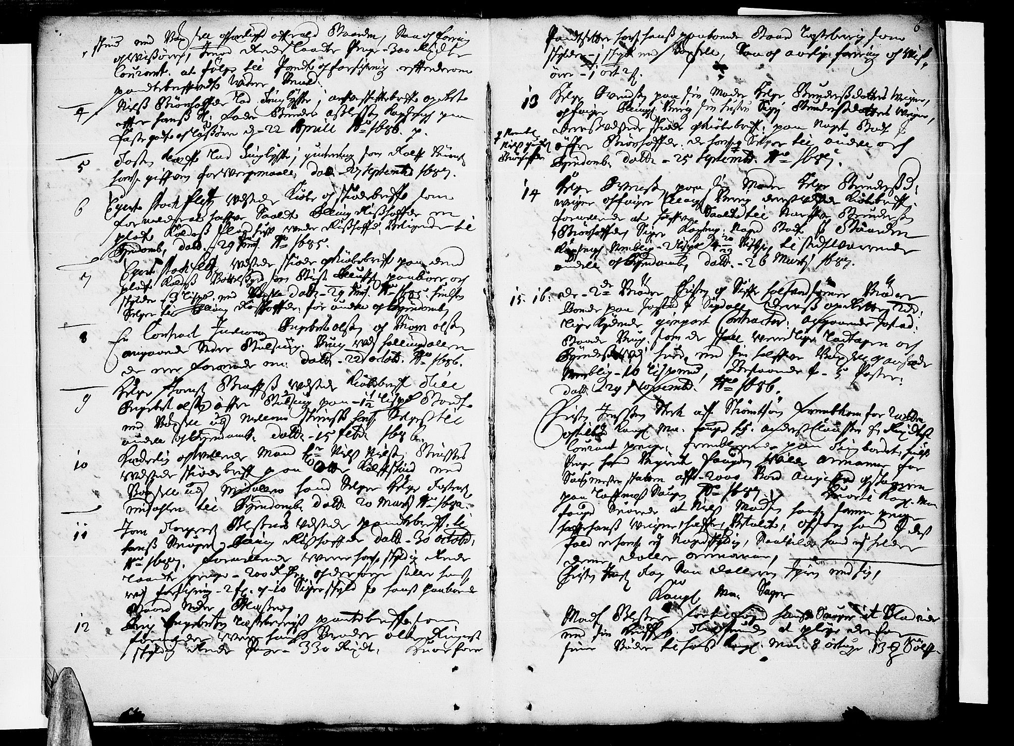 Eiker, Modum og Sigdal sorenskriveri, SAKO/A-123/F/Fa/Faa/L0053: Tingbok, 1688-1689, p. 6