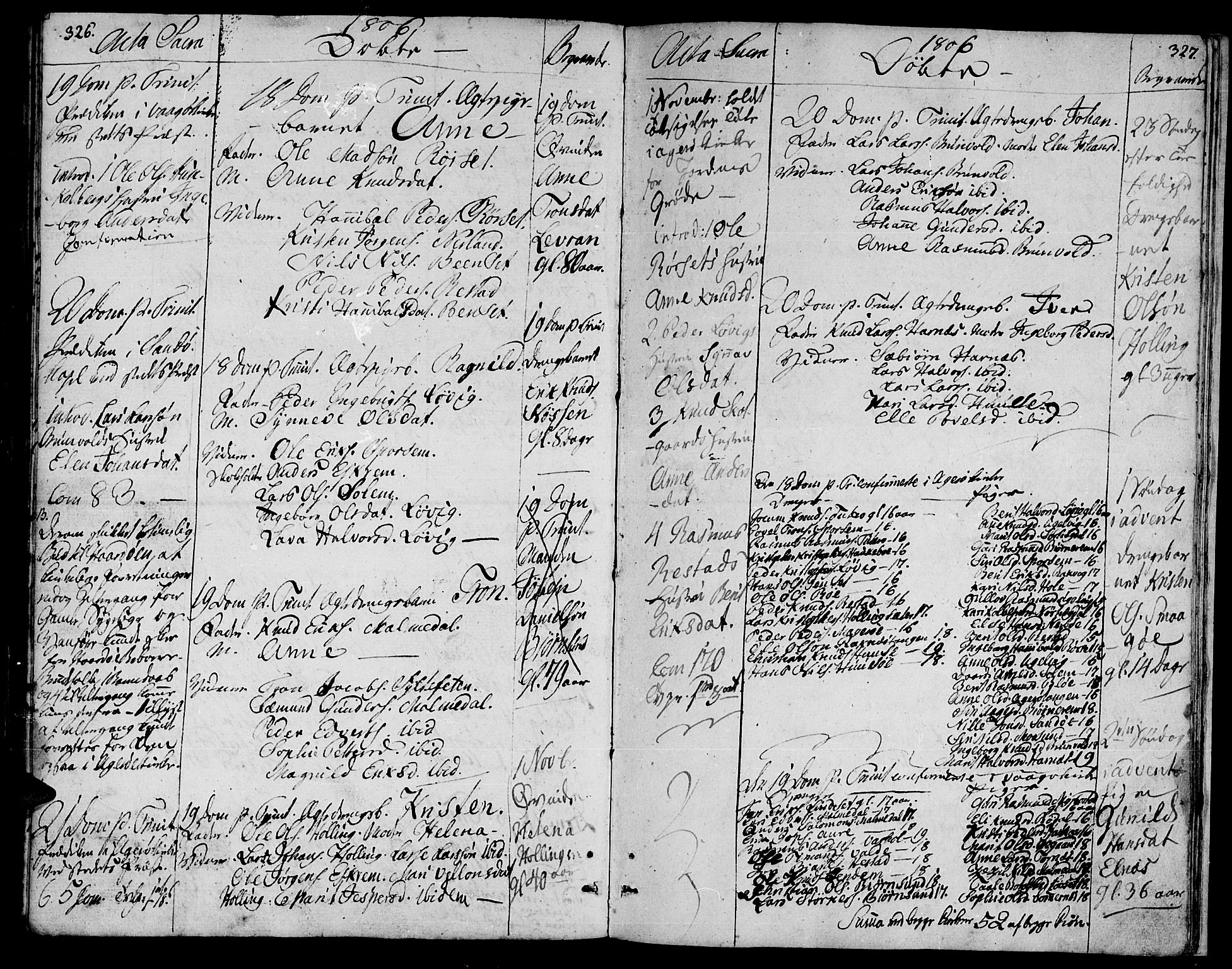 Ministerialprotokoller, klokkerbøker og fødselsregistre - Møre og Romsdal, AV/SAT-A-1454/560/L0717: Parish register (official) no. 560A01, 1785-1808, p. 326-327