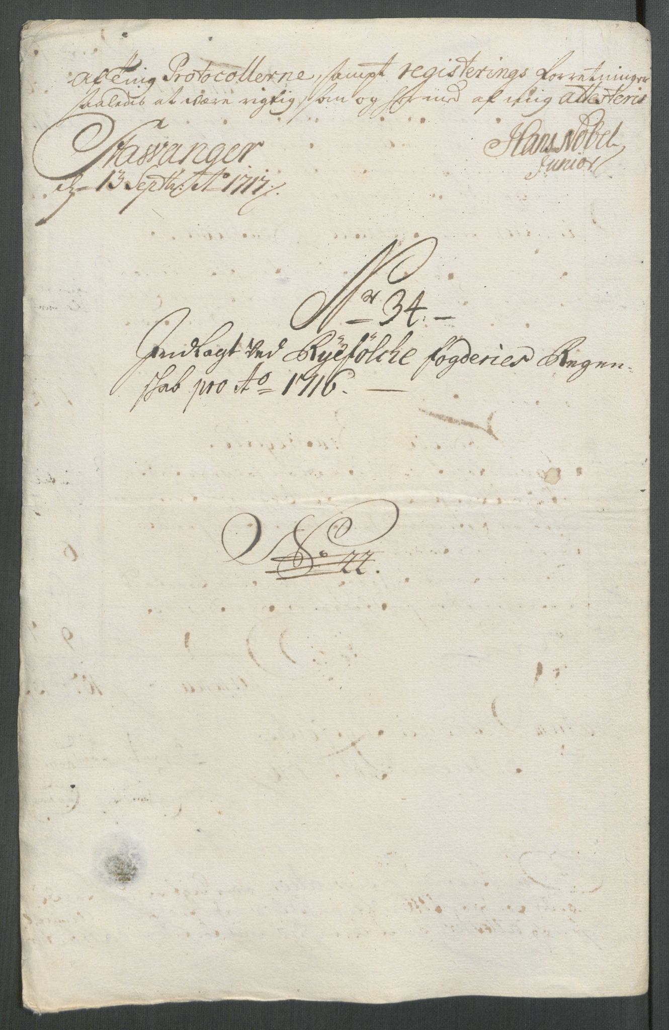 Rentekammeret inntil 1814, Reviderte regnskaper, Fogderegnskap, AV/RA-EA-4092/R47/L2869: Fogderegnskap Ryfylke, 1716, p. 244