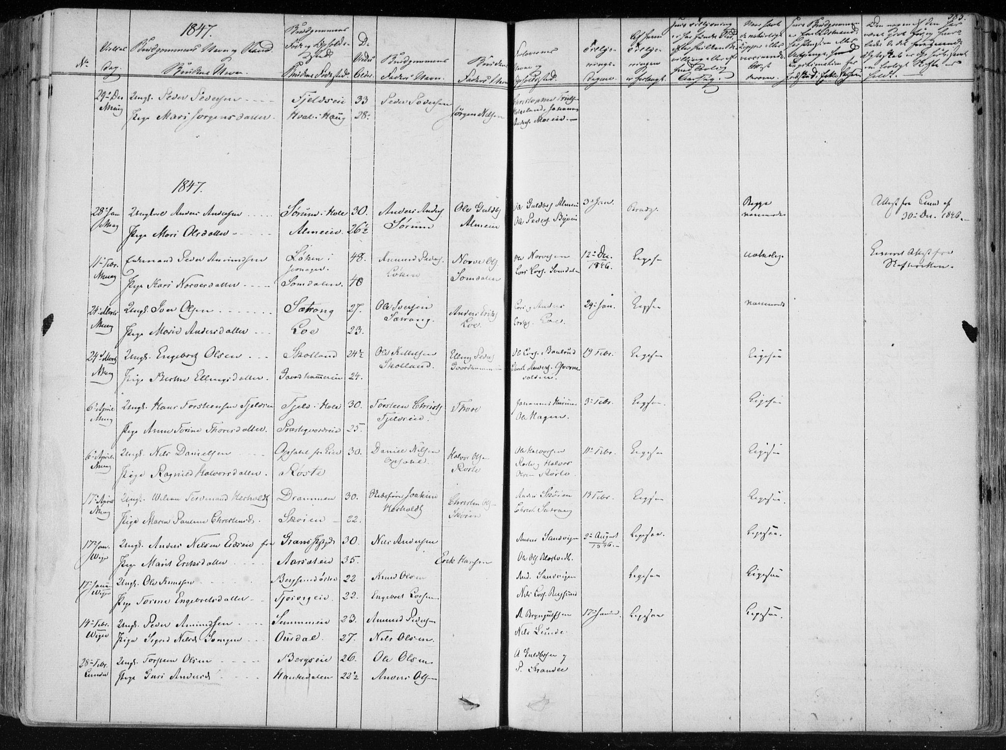 Norderhov kirkebøker, SAKO/A-237/F/Fa/L0010: Parish register (official) no. 10, 1837-1847, p. 385