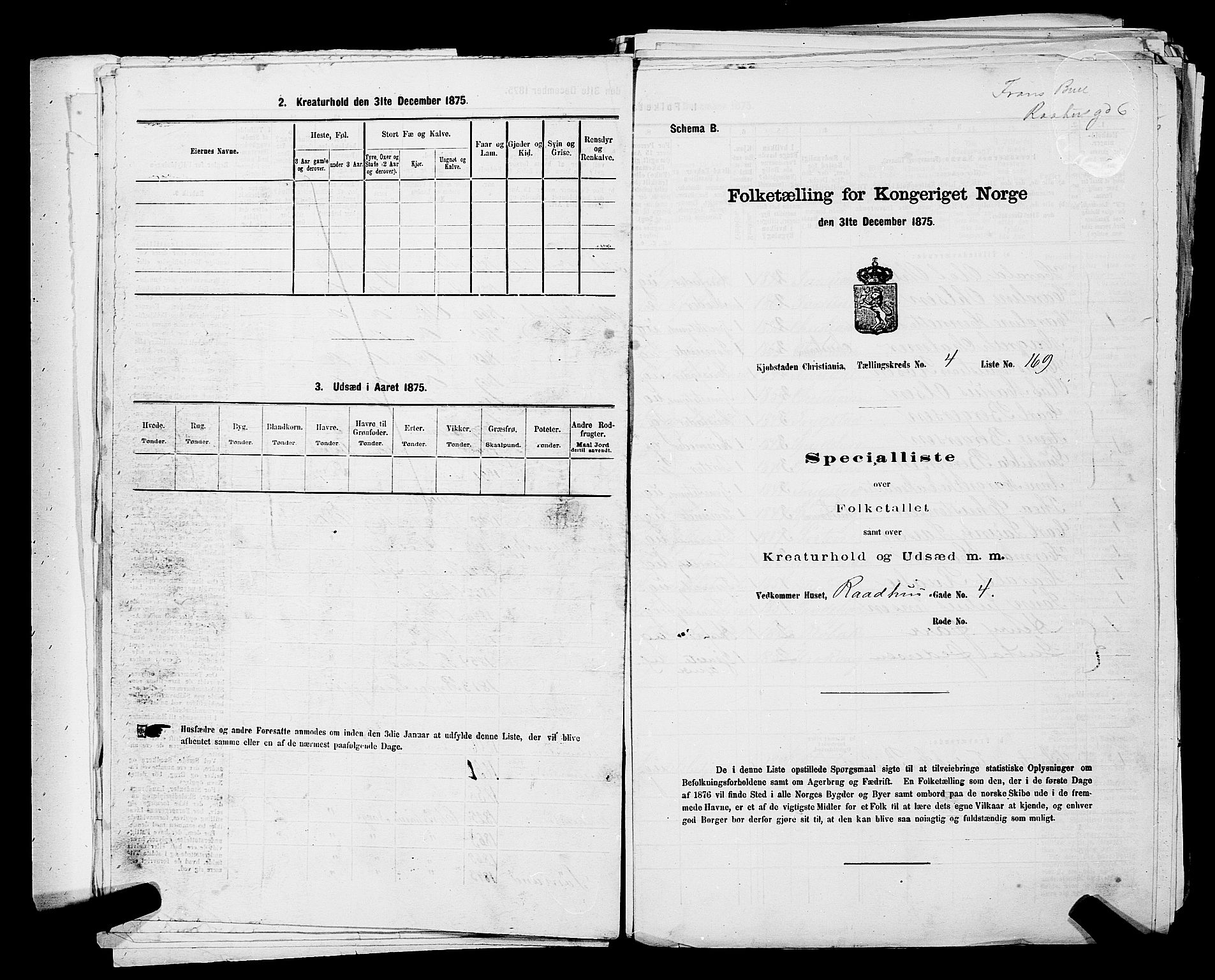 RA, 1875 census for 0301 Kristiania, 1875, p. 522