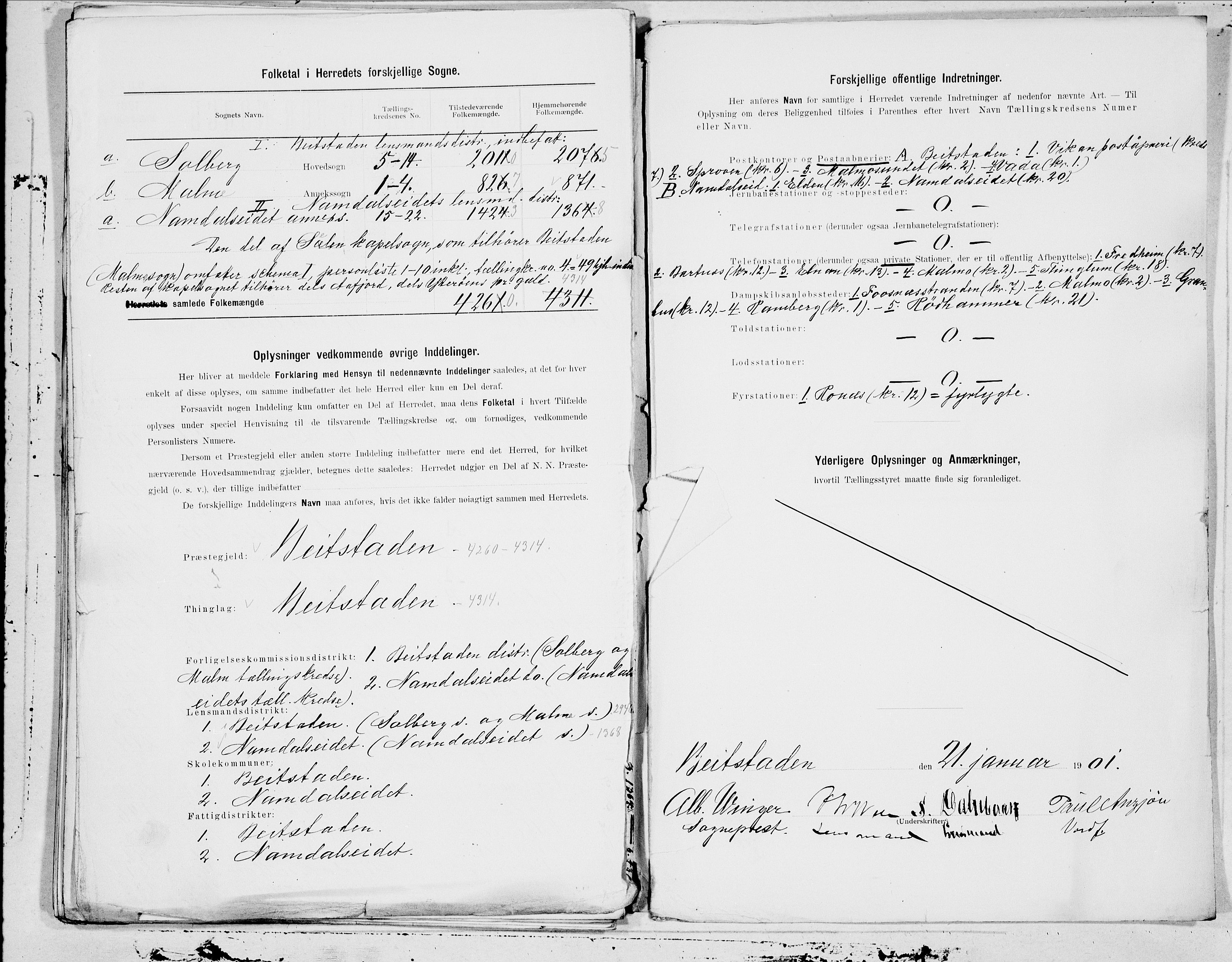 SAT, 1900 census for Beitstad, 1900, p. 47