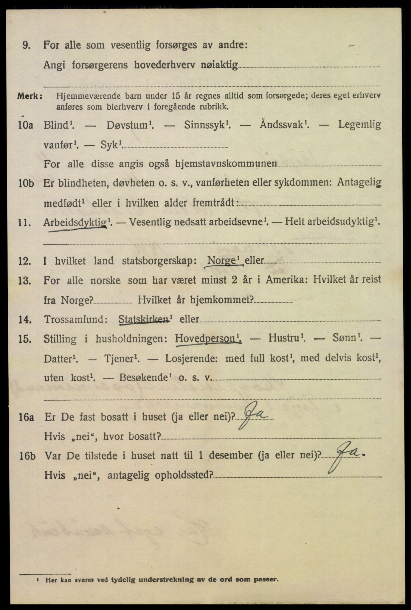 SAH, 1920 census for Trysil, 1920, p. 7098